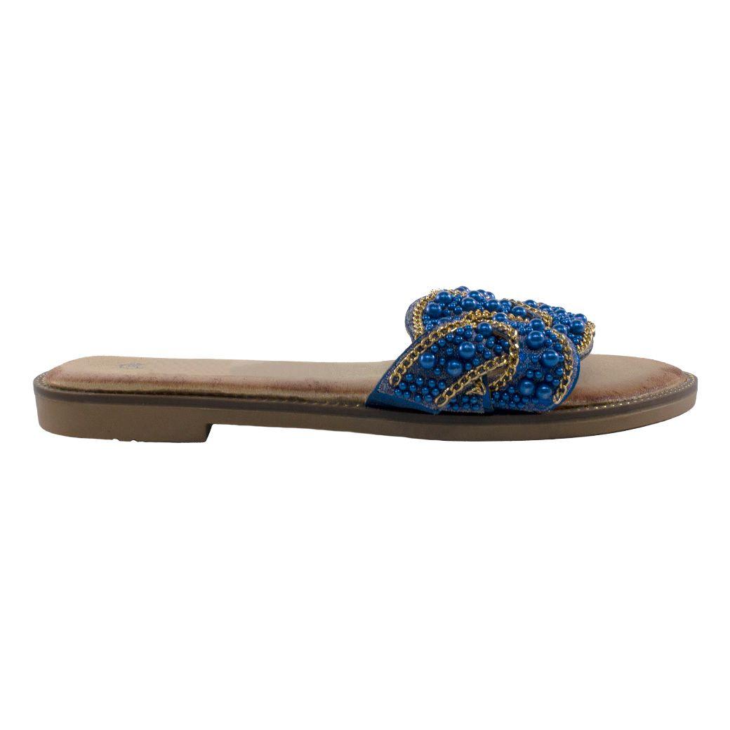 Sandalia Baja Entrelazada Azul-1