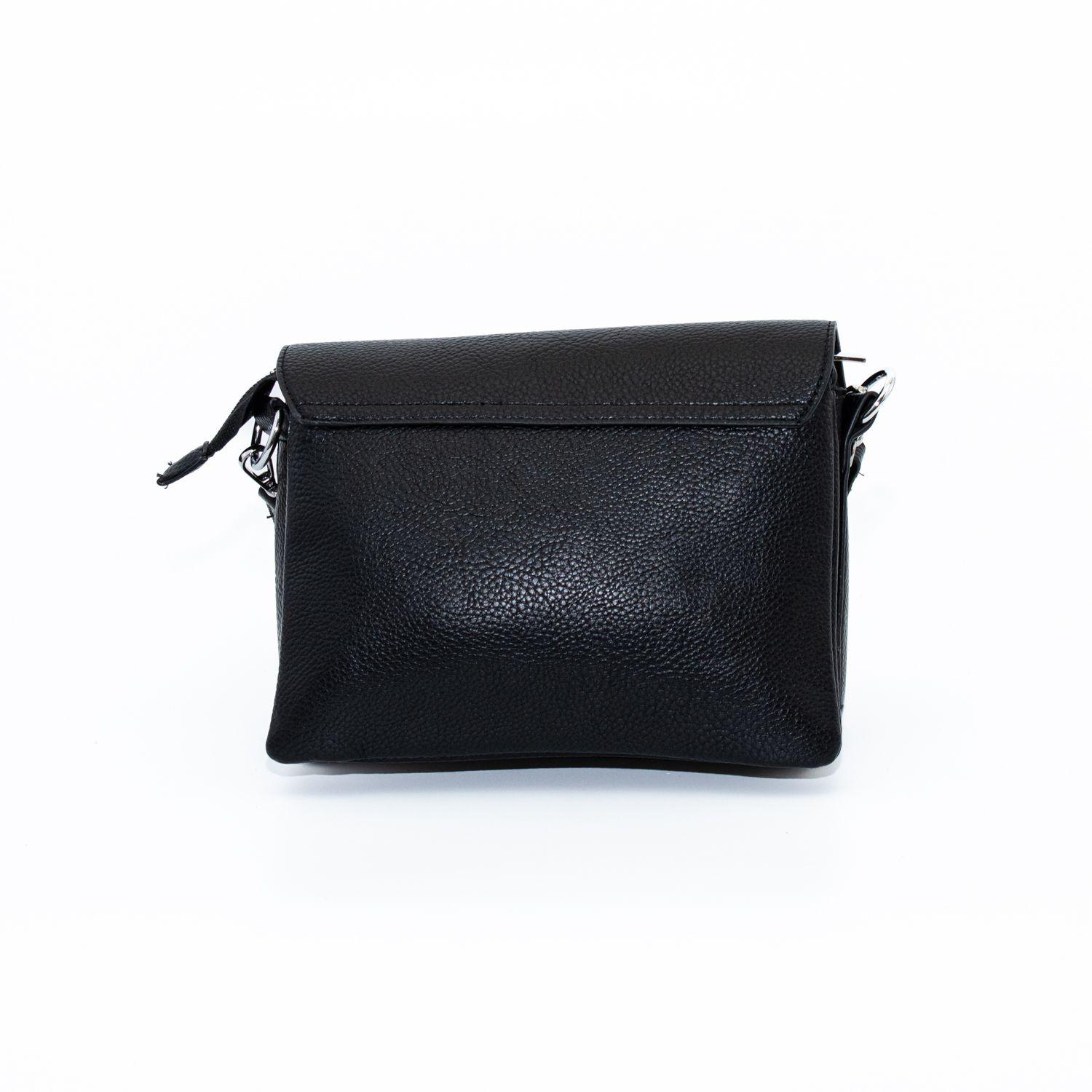 Bandolera c/ tapa y bolsillo Negro-3