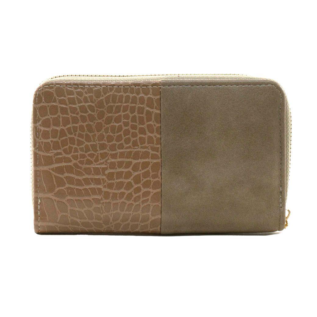 Billetera mediana 2 materiales Beige-0