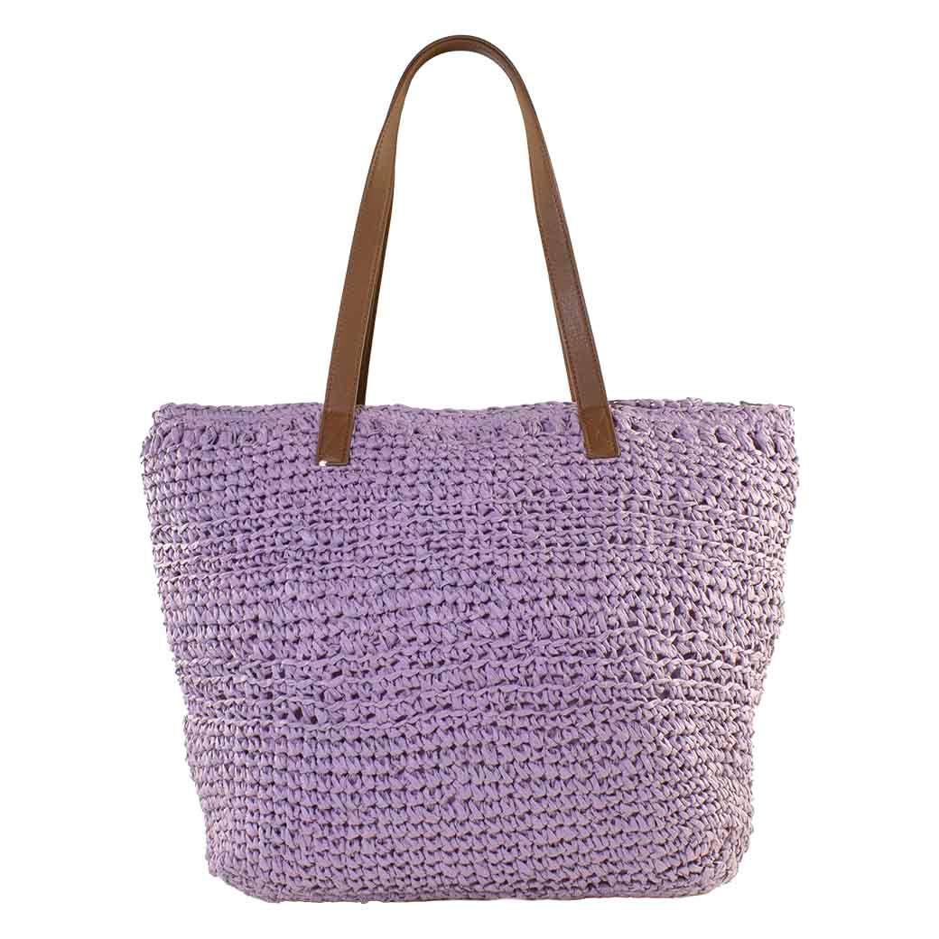 Cartera Rafia Casquete Lila-2