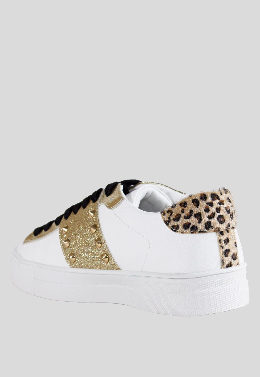Zapatilla Franja Piramides Oro-2