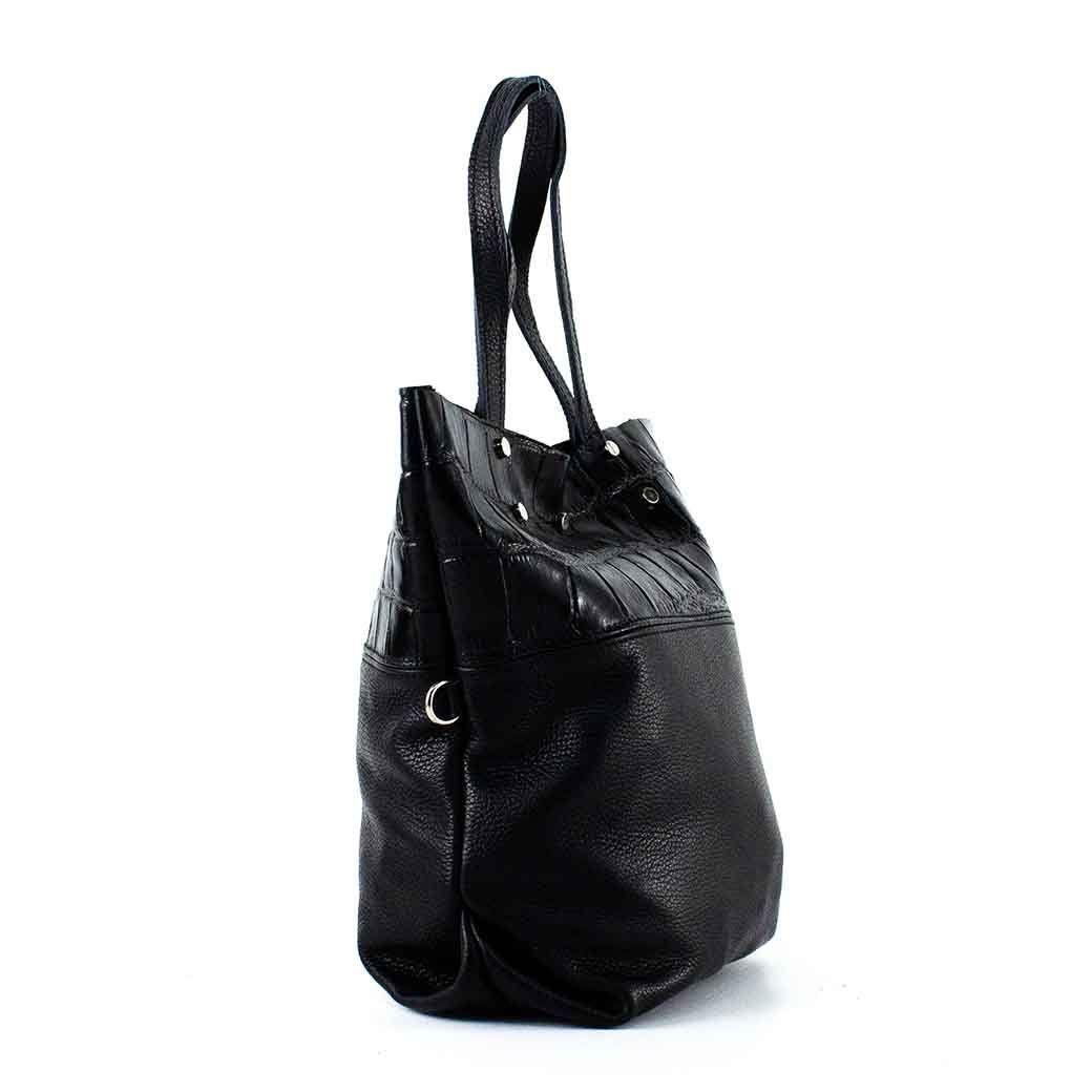 Cartera de Cuero Coco Broche 743 Mujer Negro Mailea-2