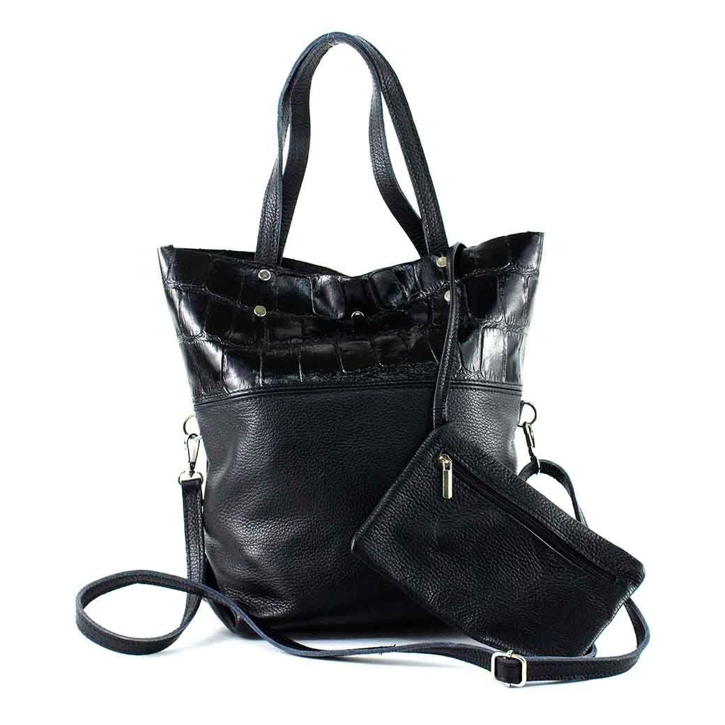 Cartera de Cuero Coco Broche 743 Mujer Negro Mailea-3