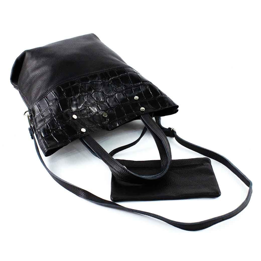 Cartera de Cuero Coco Broche 743 Mujer Negro Mailea-4
