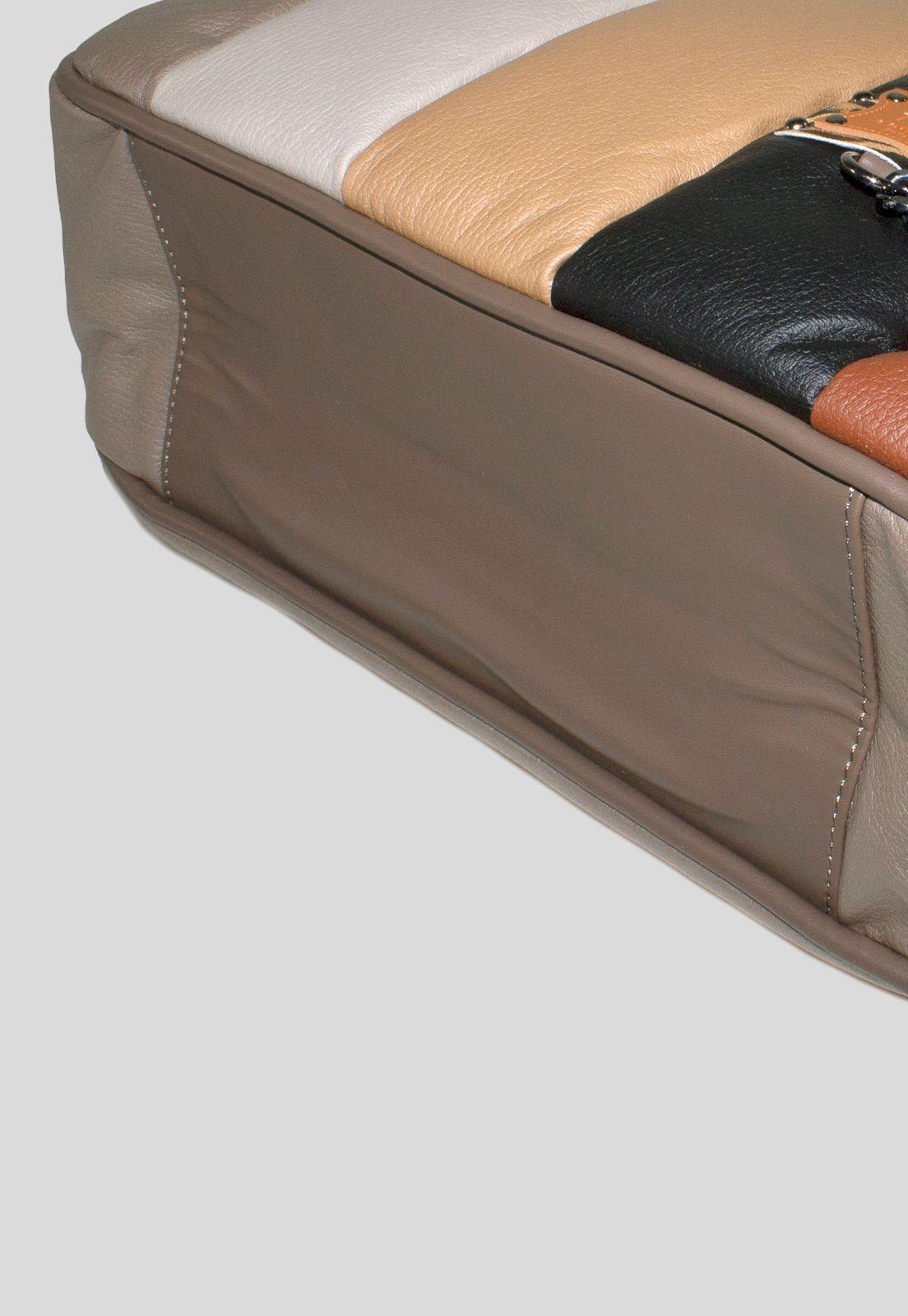 Cartera Grande Franjas Khaki-4