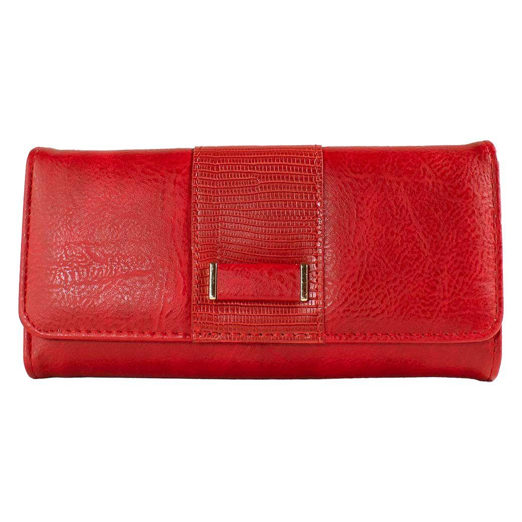 Billetera Grande Placa Rojo-0
