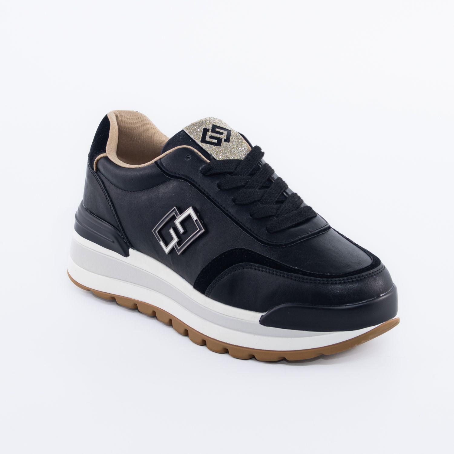 Zapatillas Ecocuero Negro Mailea-1