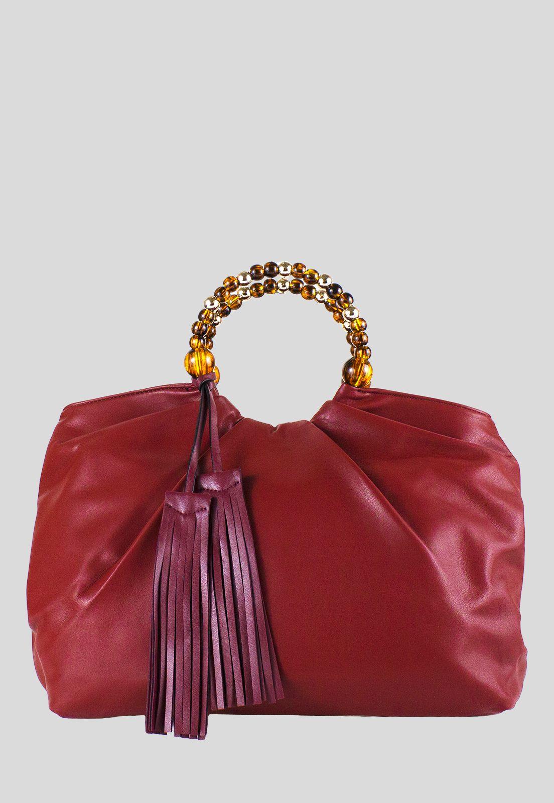 Cartera Manilla Bolones Burdeo-0