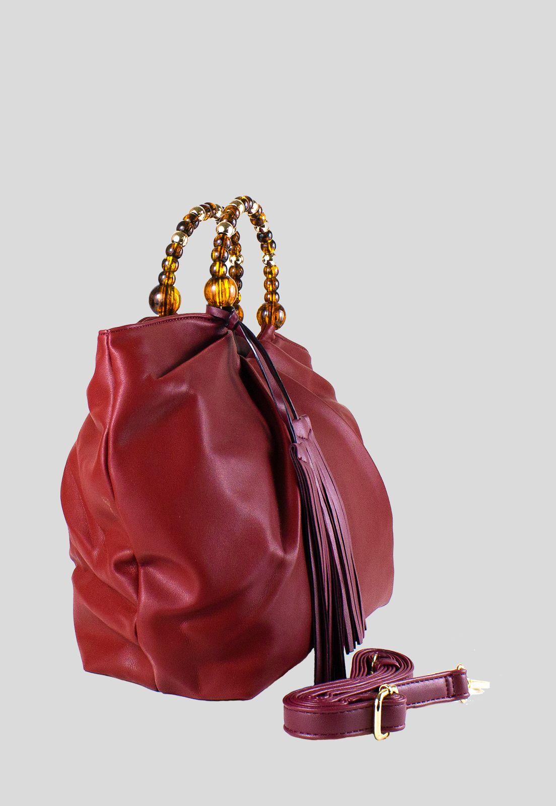 Cartera Manilla Bolones Burdeo-1