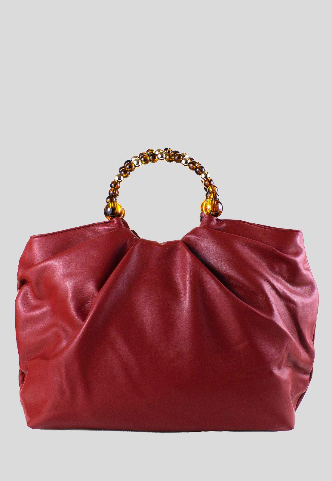 Cartera Manilla Bolones Burdeo-2