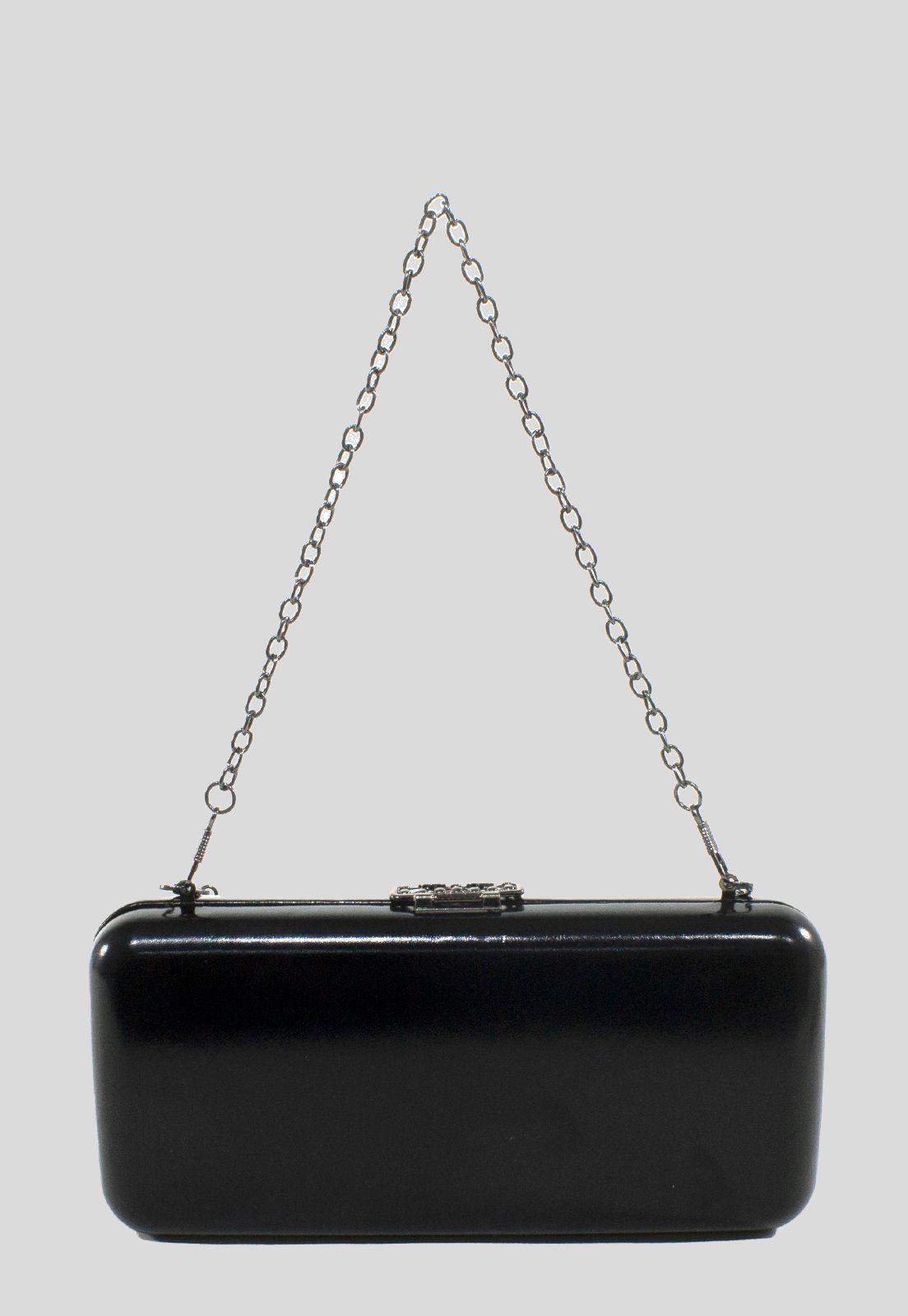 Cartera Noche Pasador Strass Negro-2