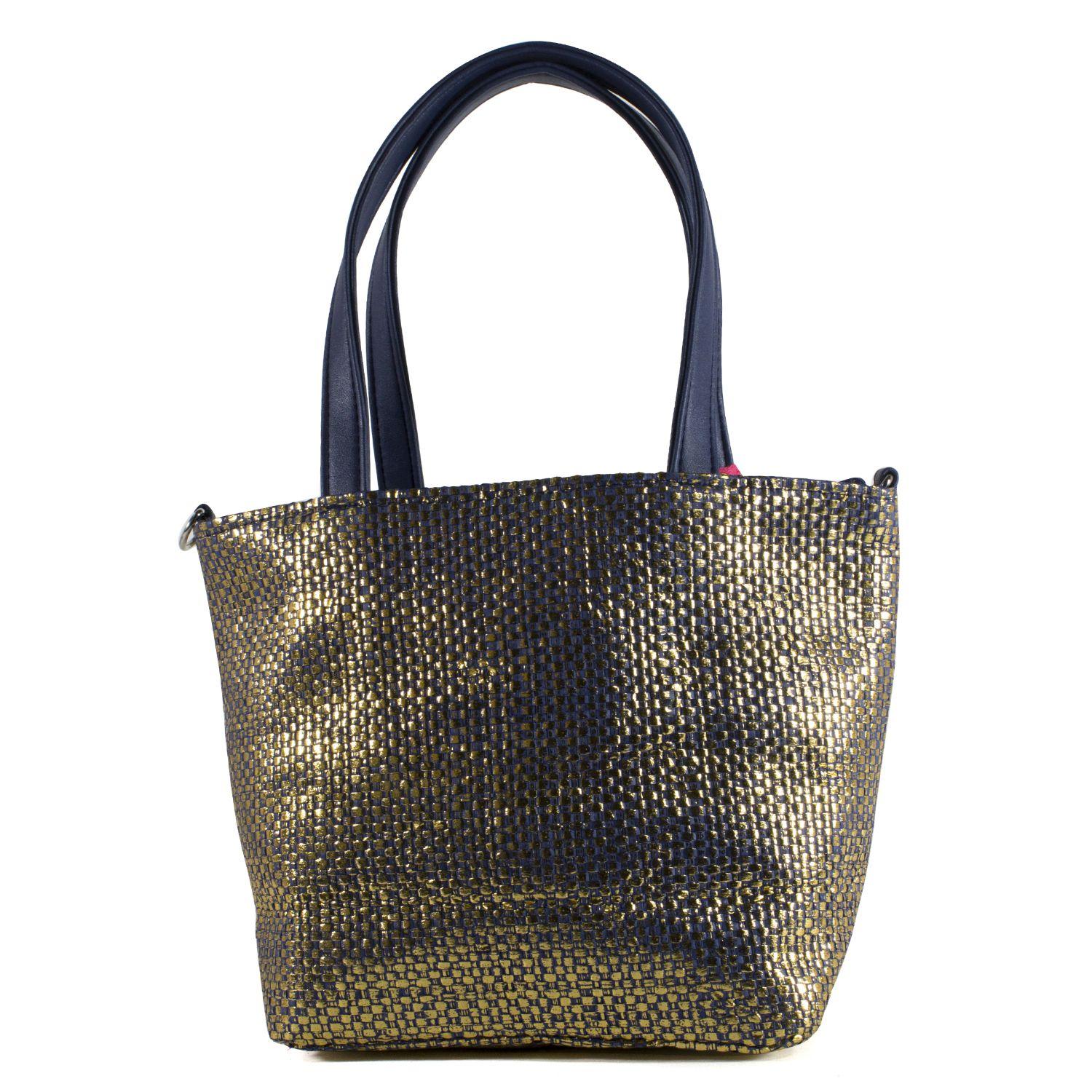 Cartera Chica Arpillera Azul-1