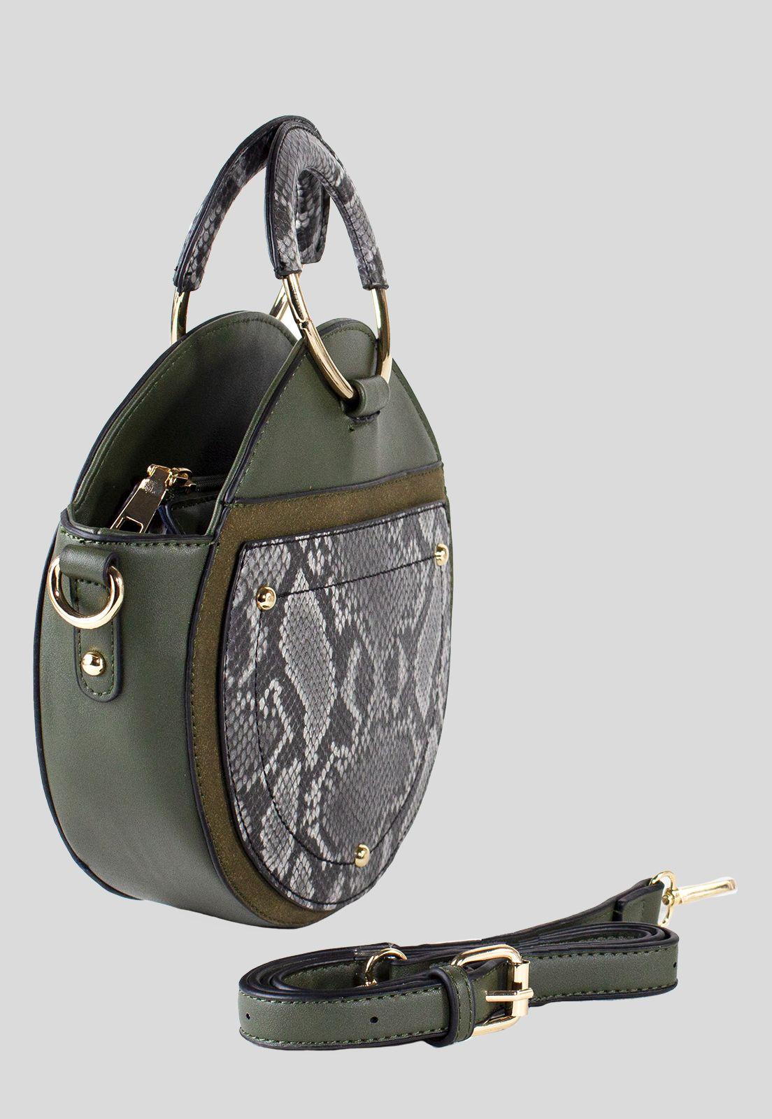 Cartera Redonda Piton Verde-1