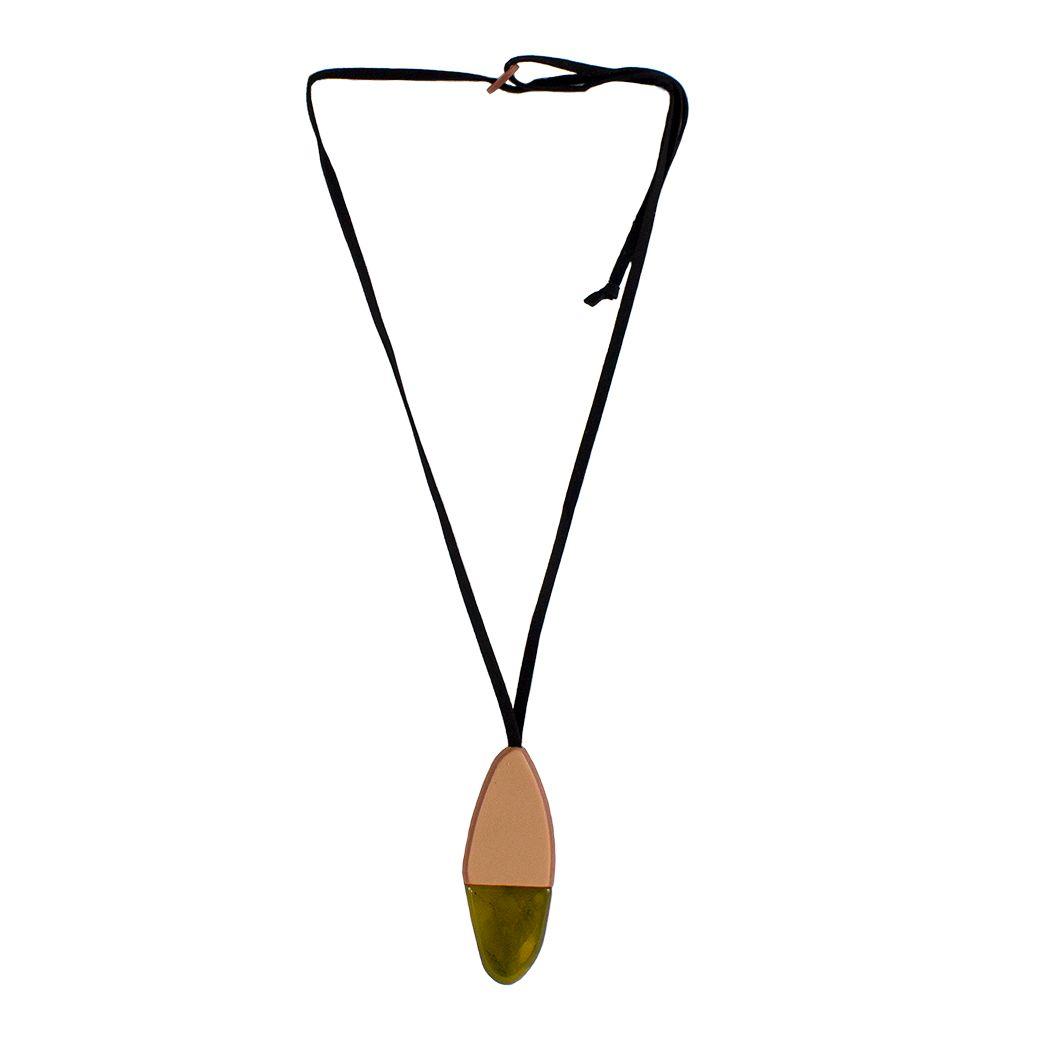 Collar Flecha Bicolor Amarrillo-0