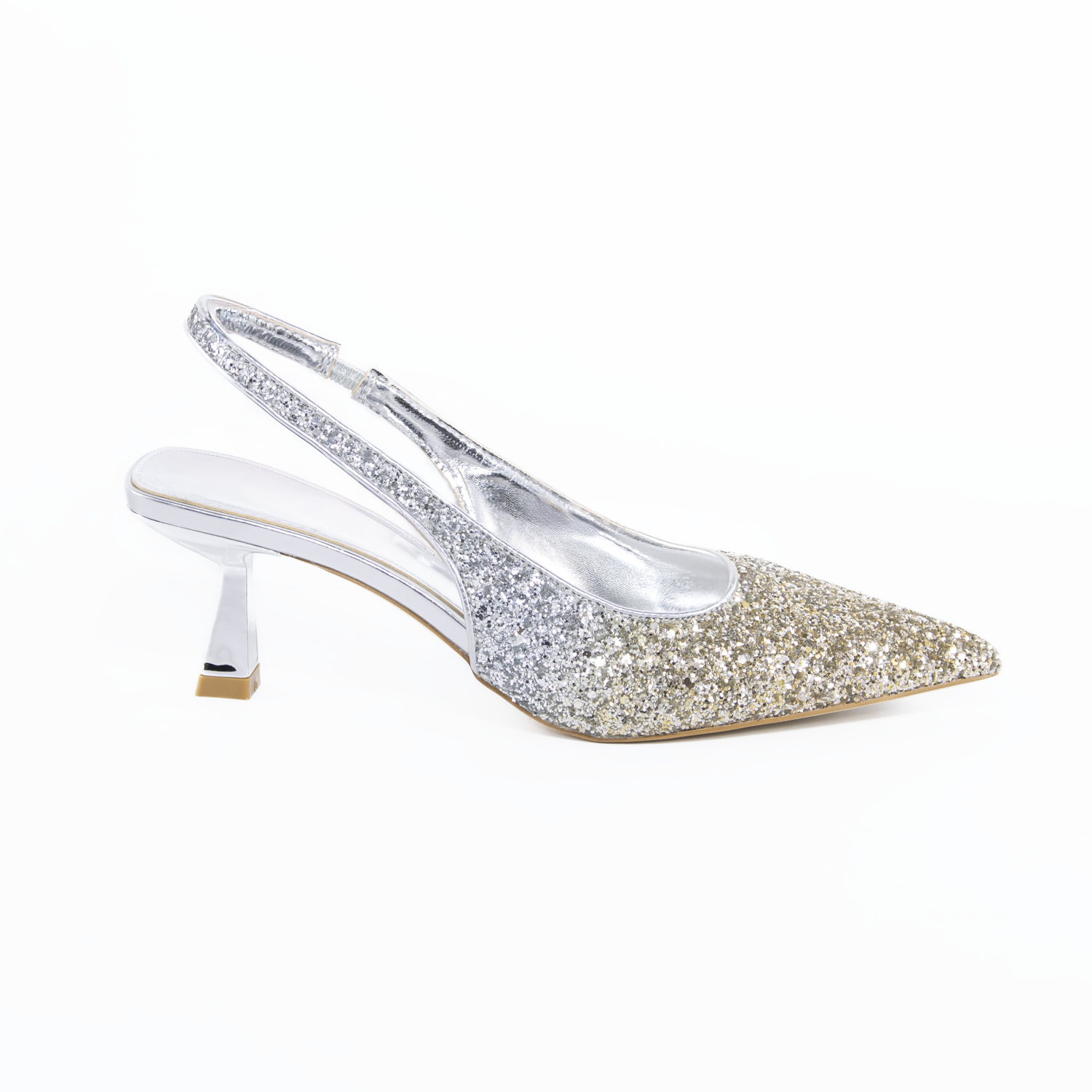 Stiletto abierto noche degrade Oro-0