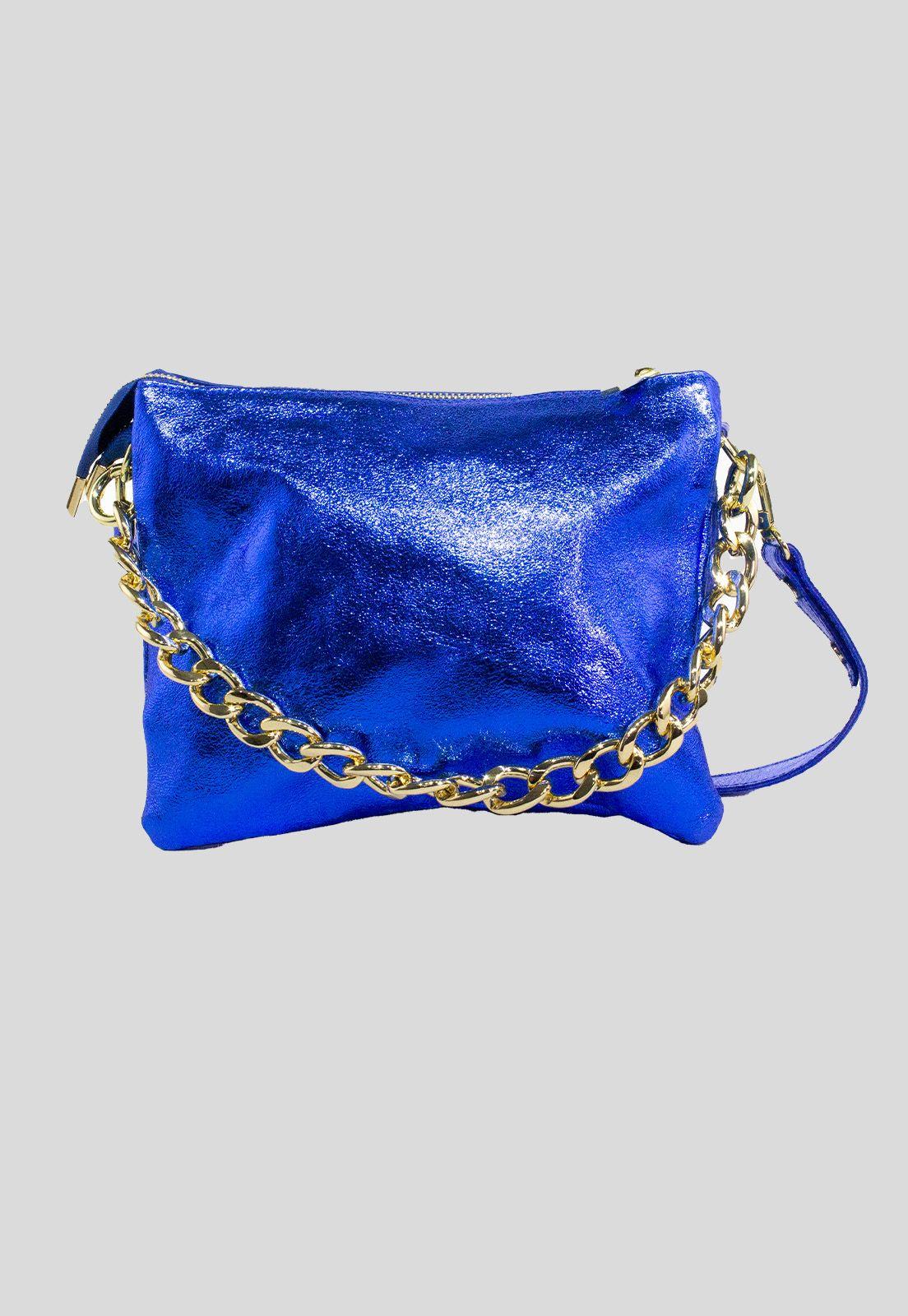 Cartera cuero 3 materiales Azul-0