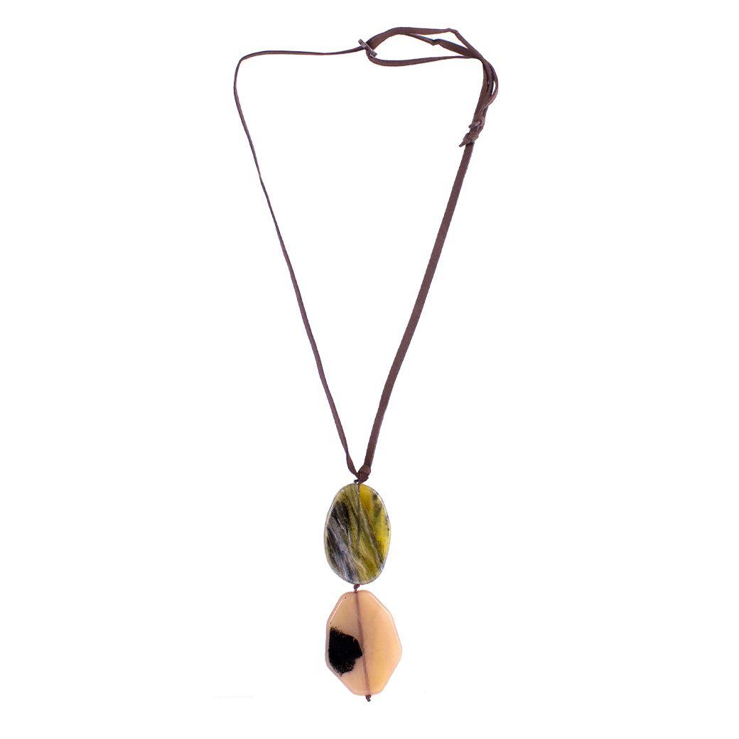 Collar Placas Irregulares Amarillo-0