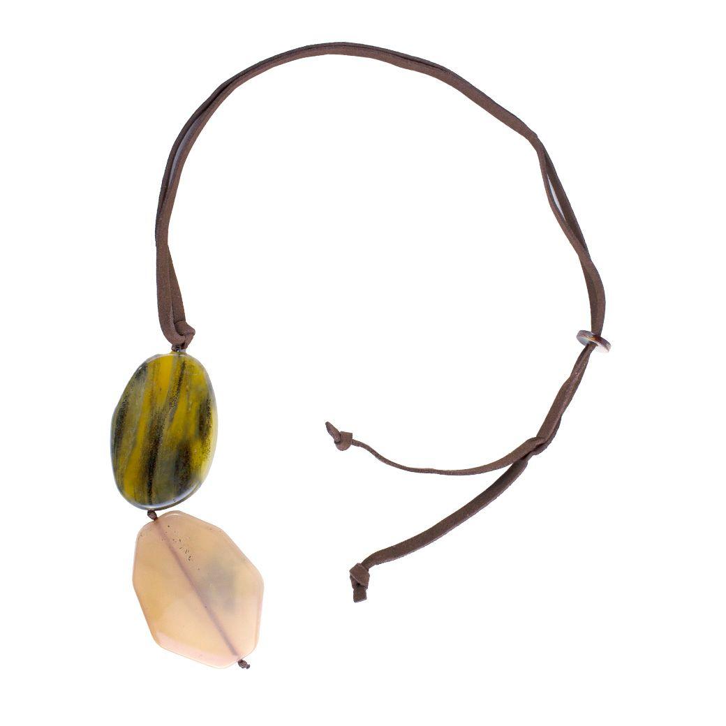 Collar Placas Irregulares Amarillo-1