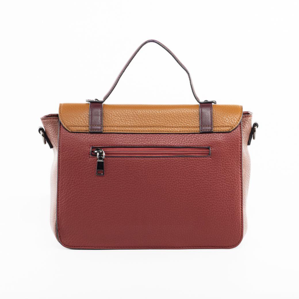 Cartera escolor c/ 2 hebillas Rojo-3