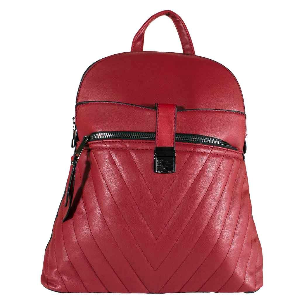 Mochila Bolsillo Acolchada Burdeo-0