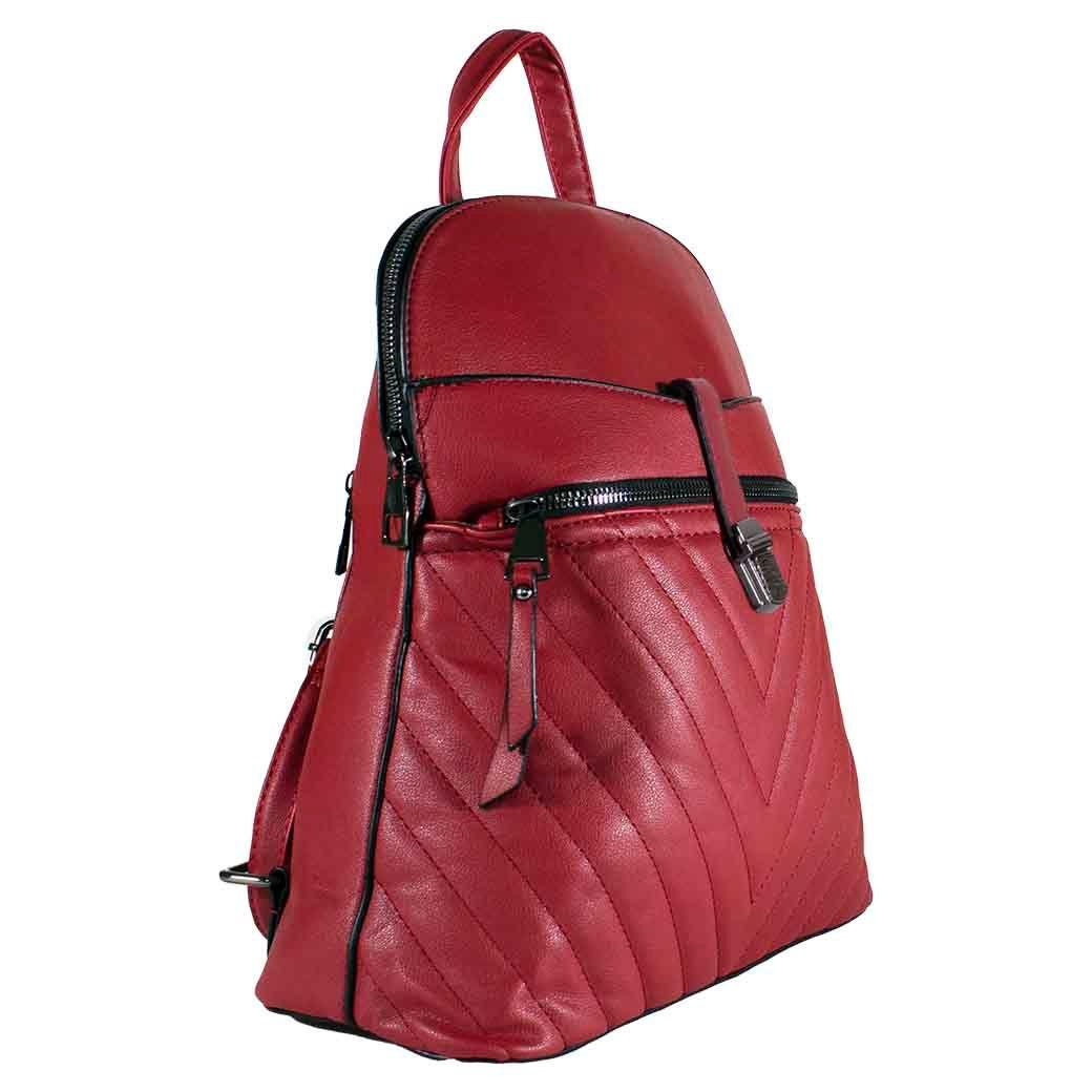Mochila Bolsillo Acolchada Burdeo-1