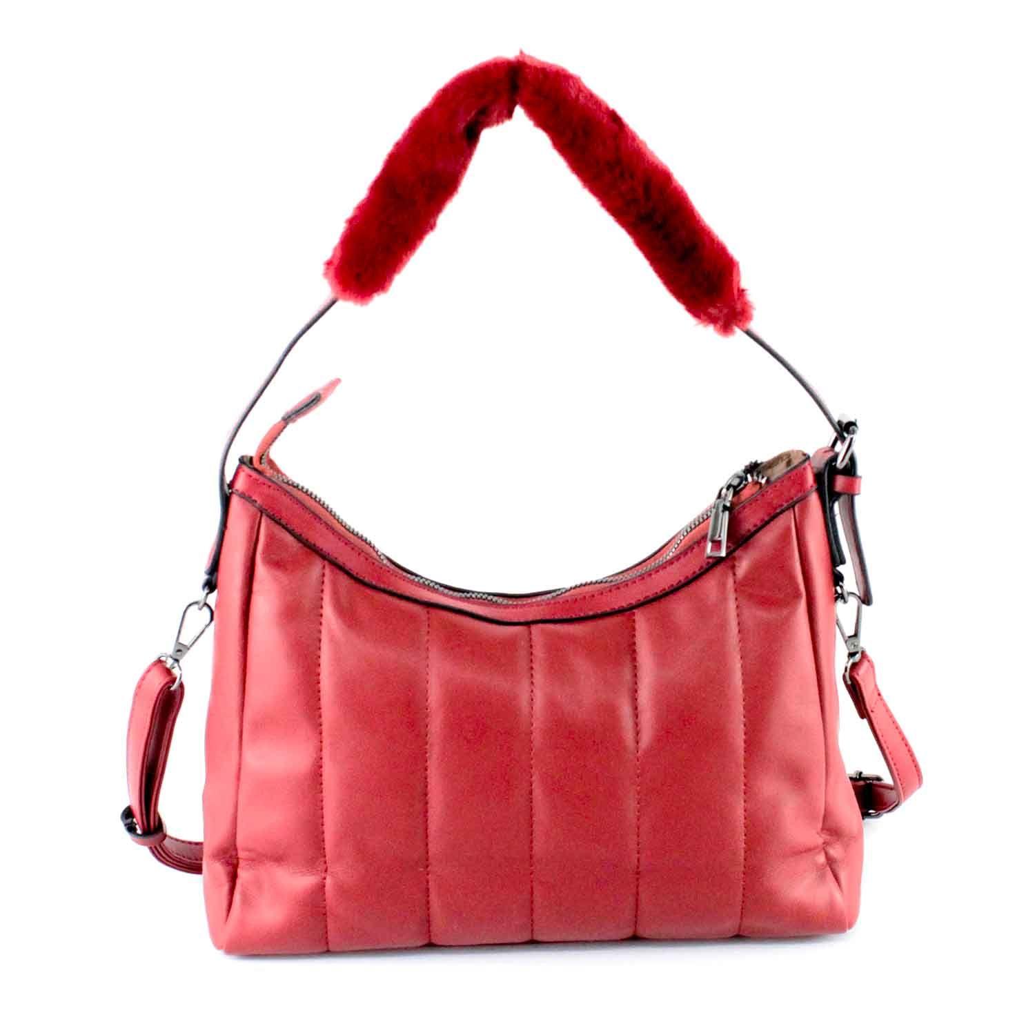 Cartera Ecocuero Cierre 460 Mujer Rojo Mailea-3