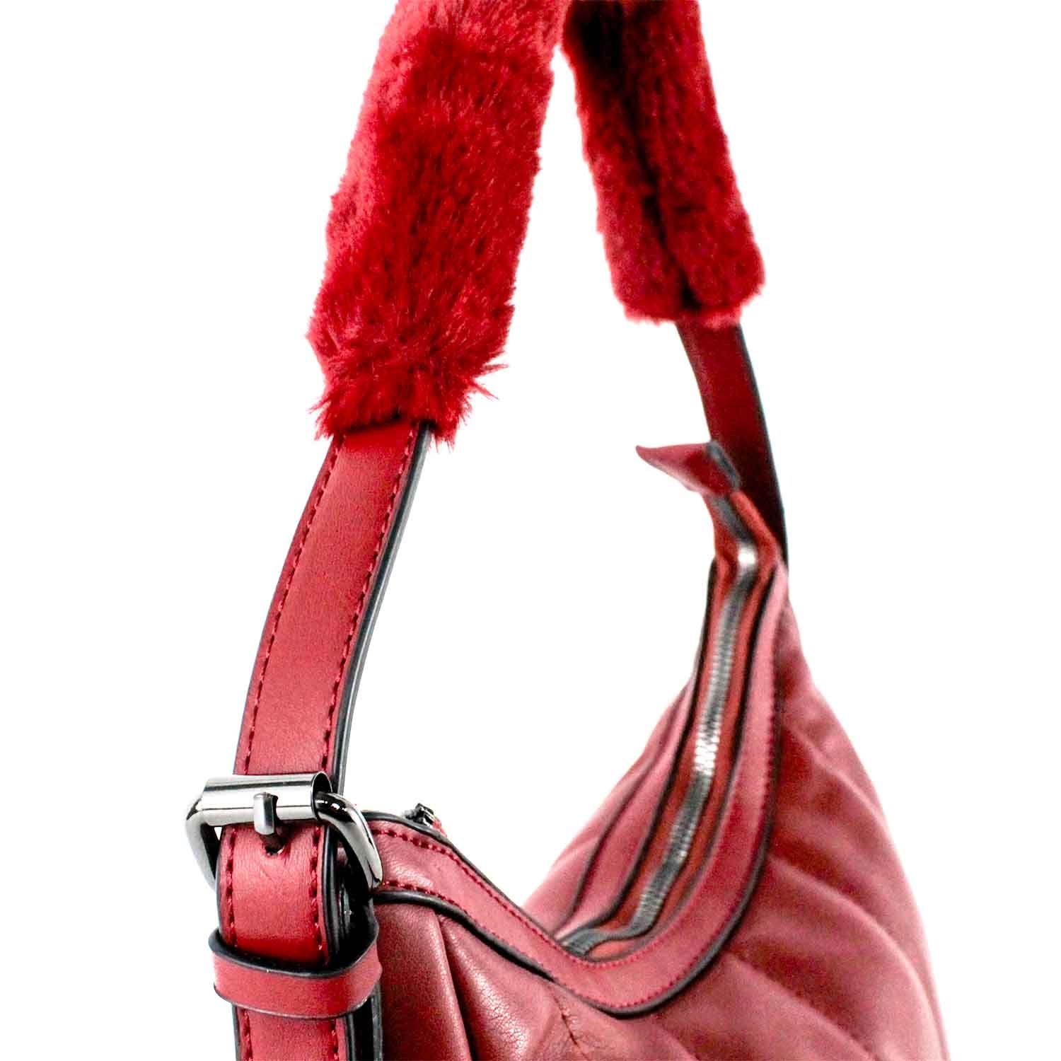 Cartera Ecocuero Cierre 460 Mujer Rojo Mailea-4