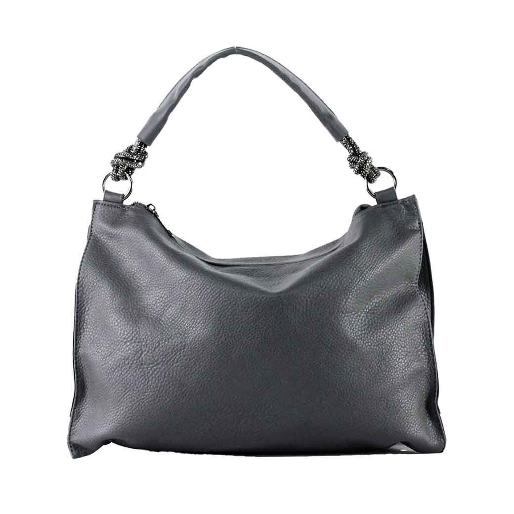 Cartera Ecocuero Porosa 524 Mujer Gris Mailea-0
