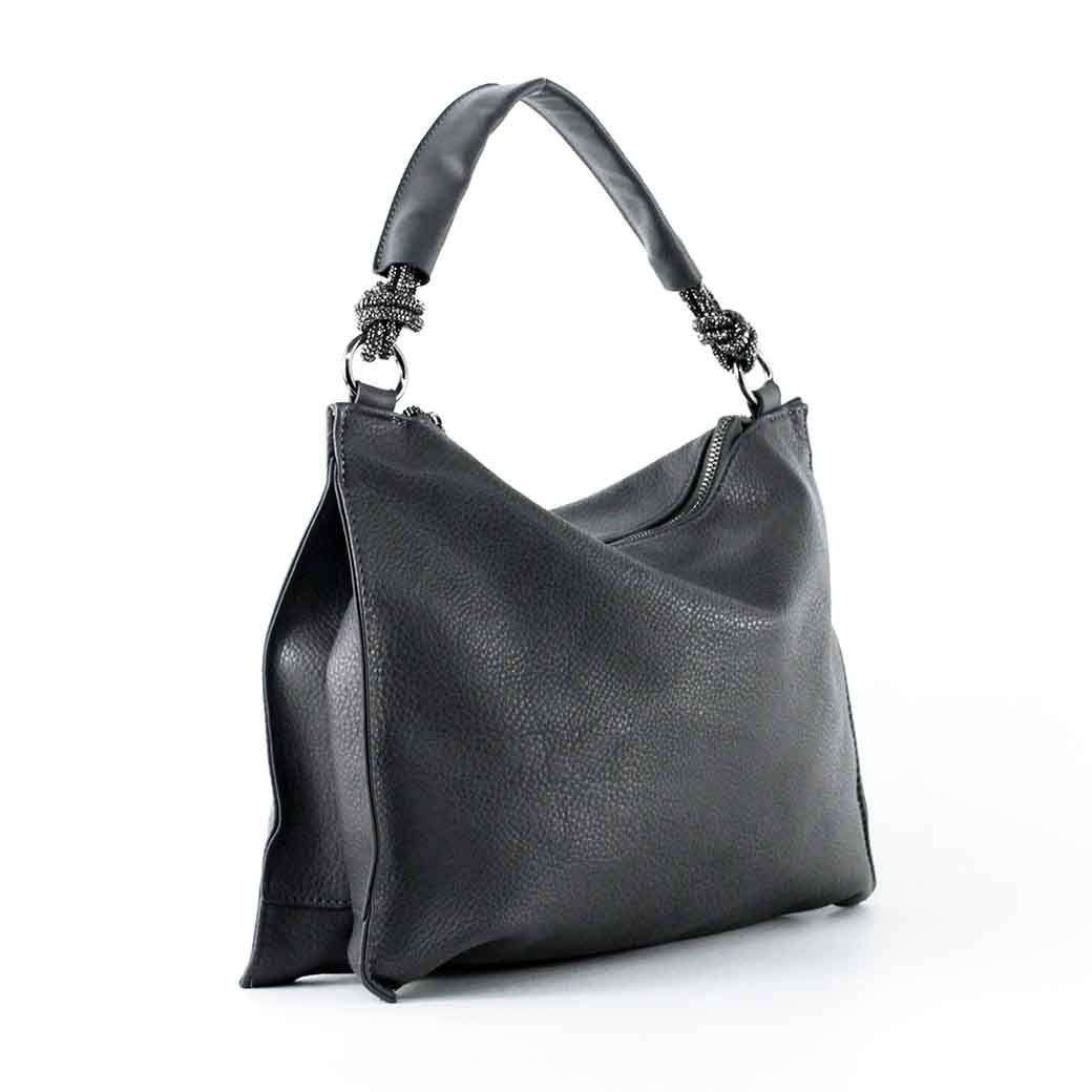 Cartera Ecocuero Porosa 524 Mujer Gris Mailea-1