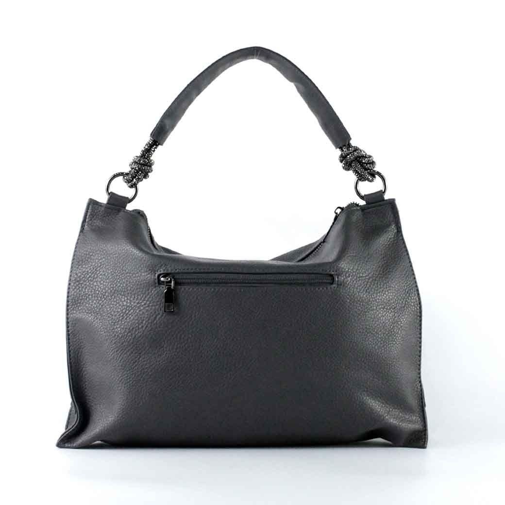 Cartera Ecocuero Porosa 524 Mujer Gris Mailea-2