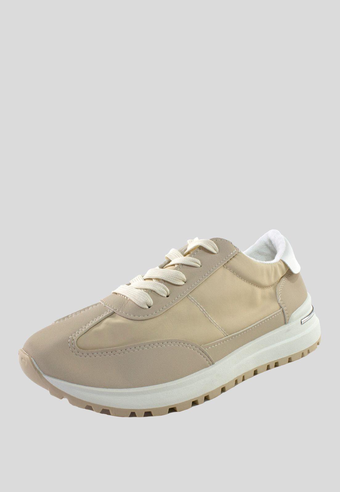 Zapatilla Tela Impermeable Beige-1