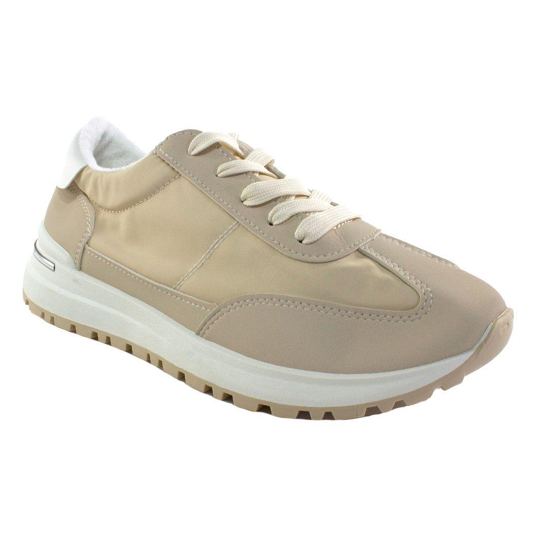 Zapatilla Tela Impermeable Beige-0