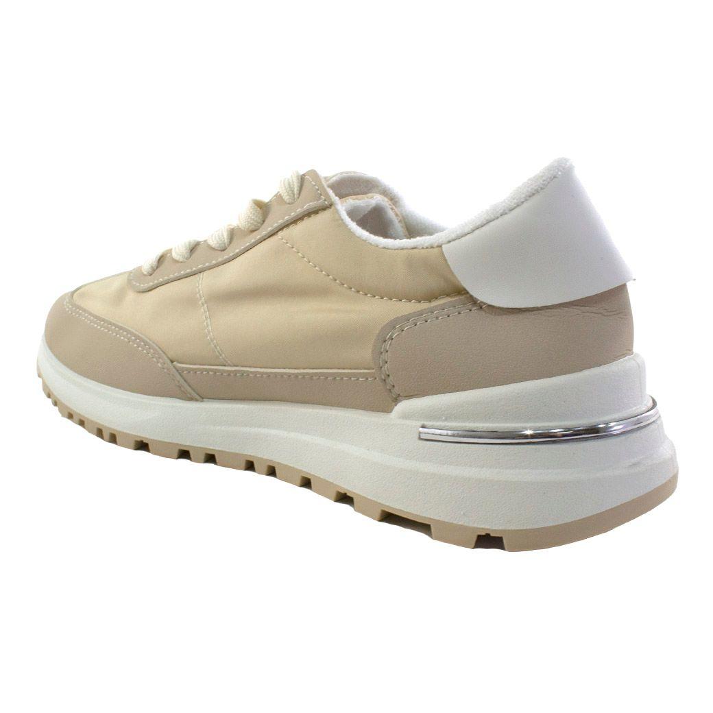 Zapatilla Tela Impermeable Beige-2