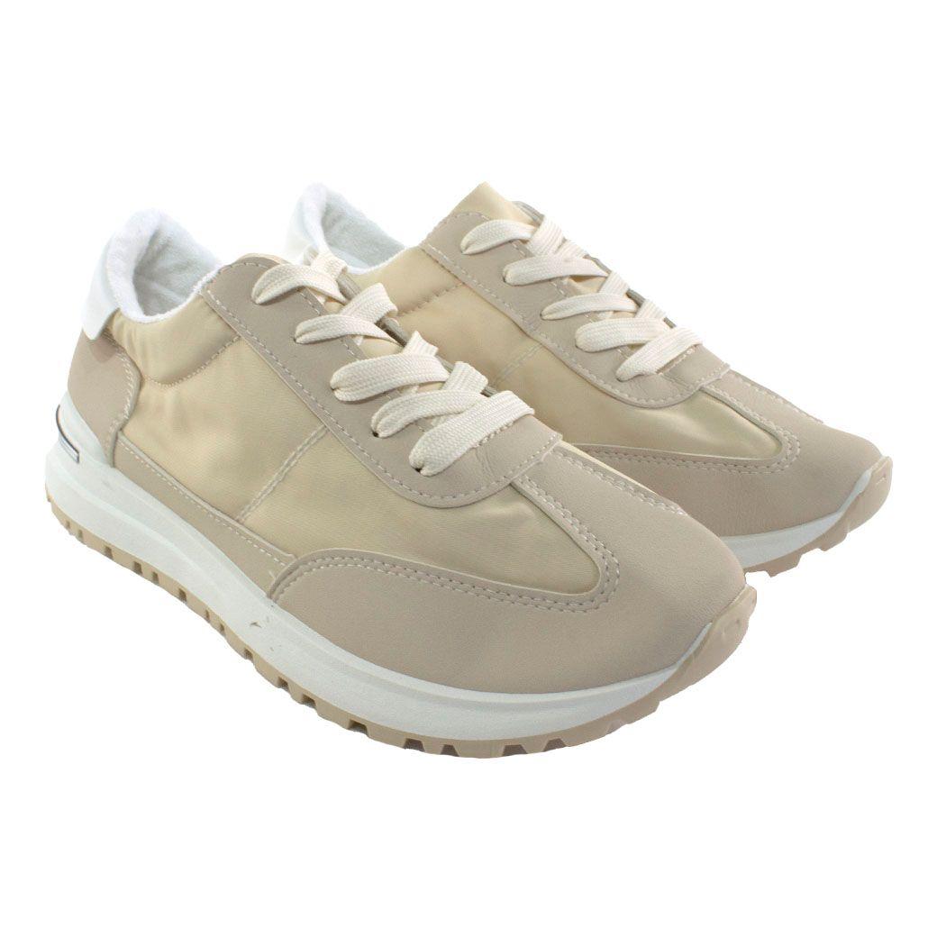 Zapatilla Tela Impermeable Beige-3