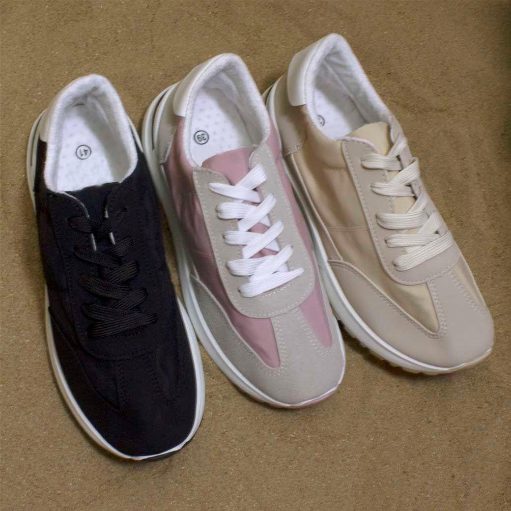 Zapatilla Tela Impermeable Beige-4