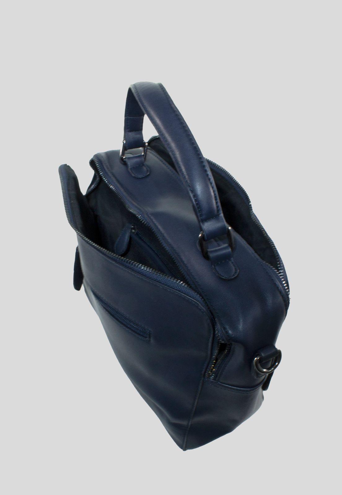 Cartera Grande Rigida Metal Azul-3