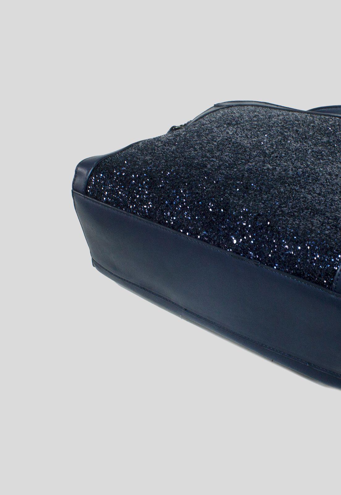 Cartera Grande Rigida Metal Azul-4