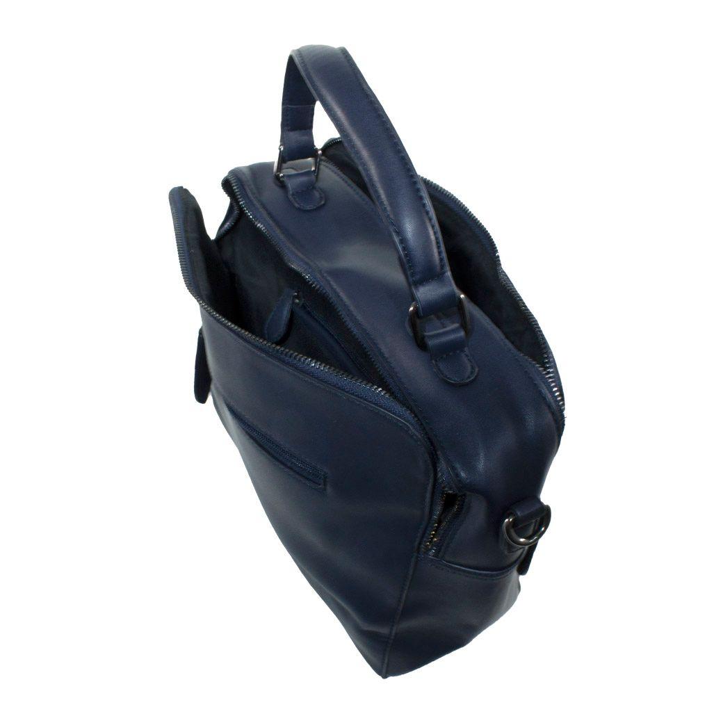 Cartera Grande Rigida Metal Azul-3