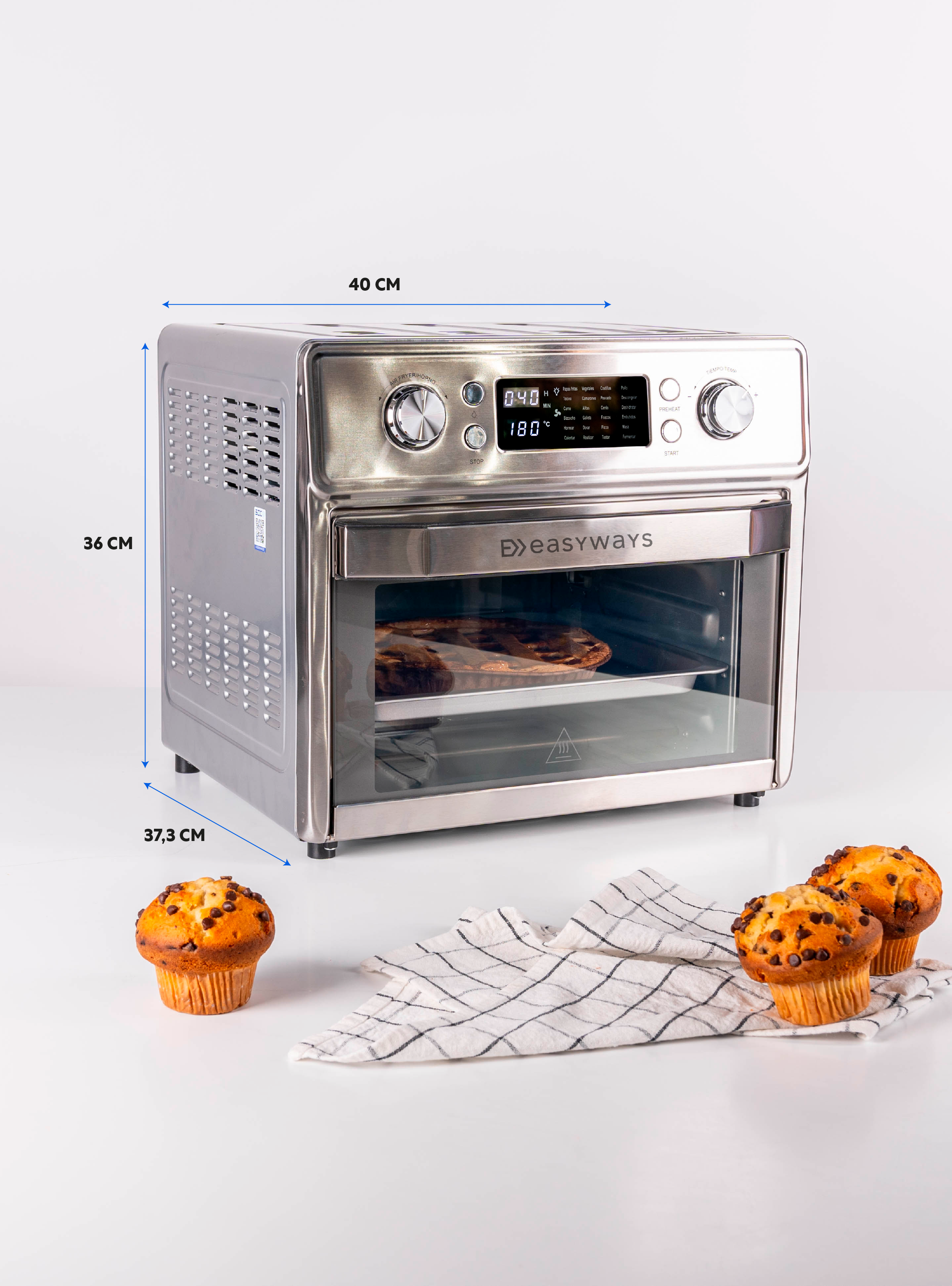 Horno Freidora de Aire Air Fryer Gourmet Pro 20 L EasyWays-5