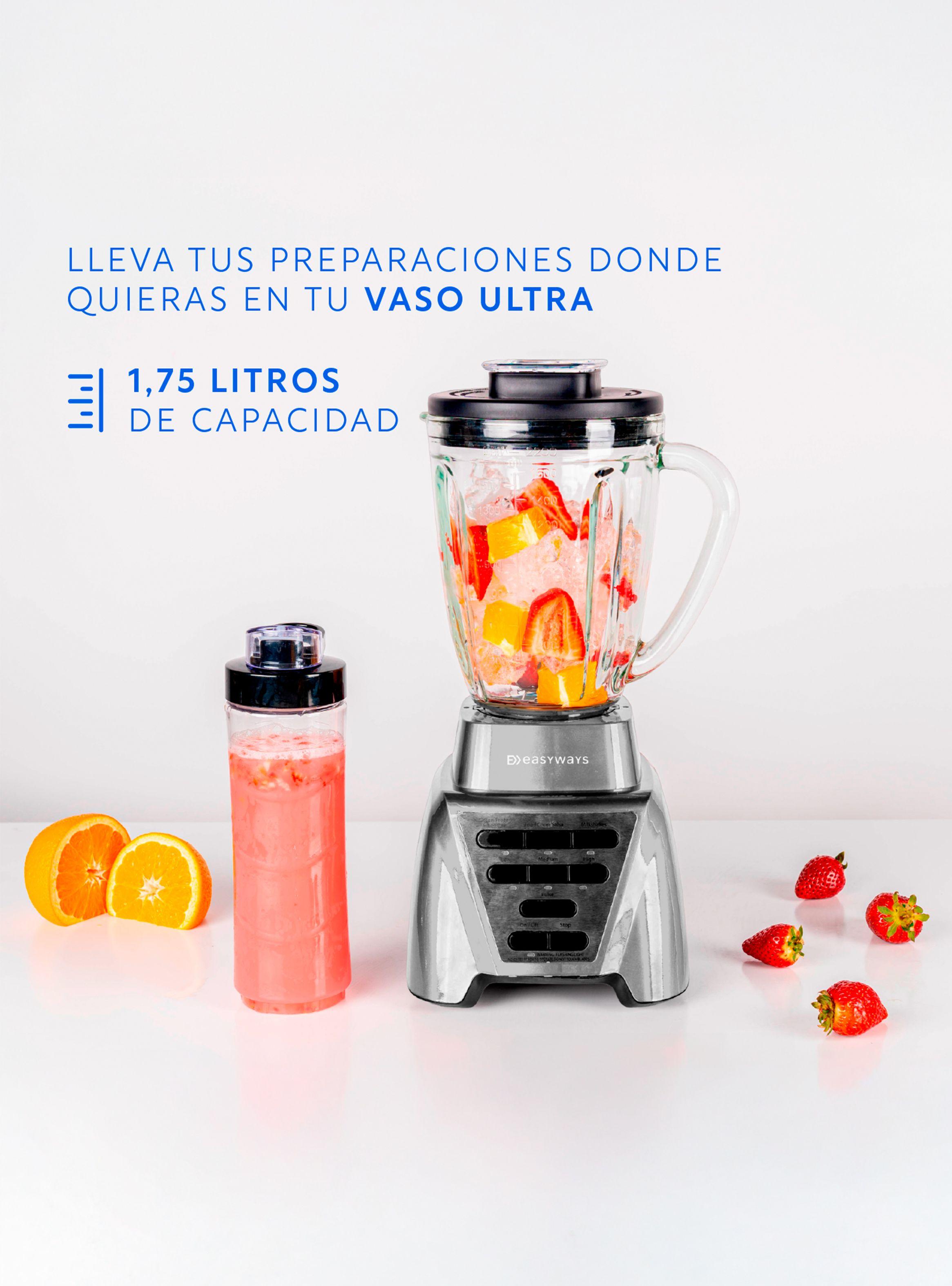 Licuadora Ultra Silver Gran cap 1,75L + vaso to go-4
