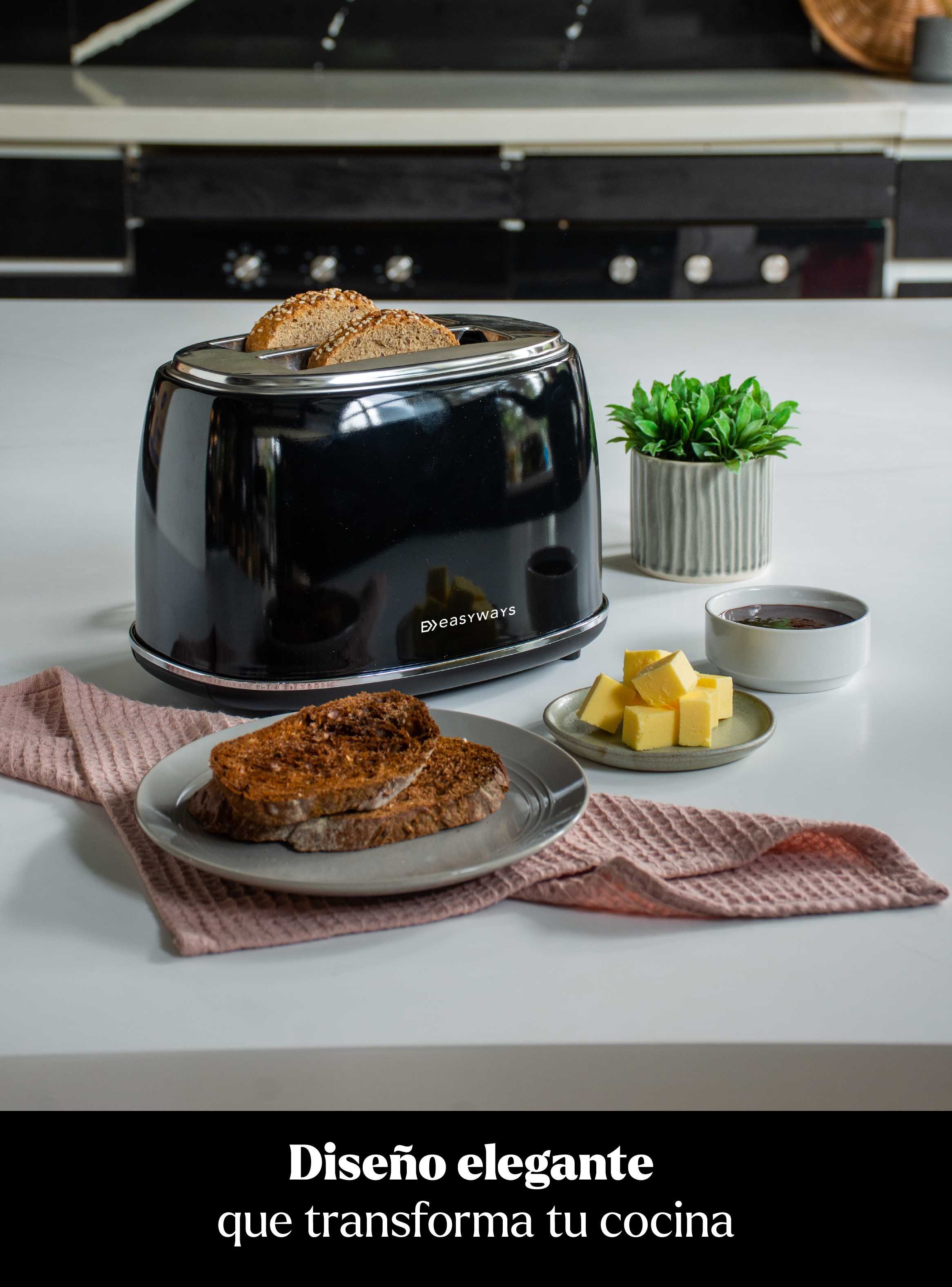 Tostador Desing 2 rebanadas Rojo EasyWays-4