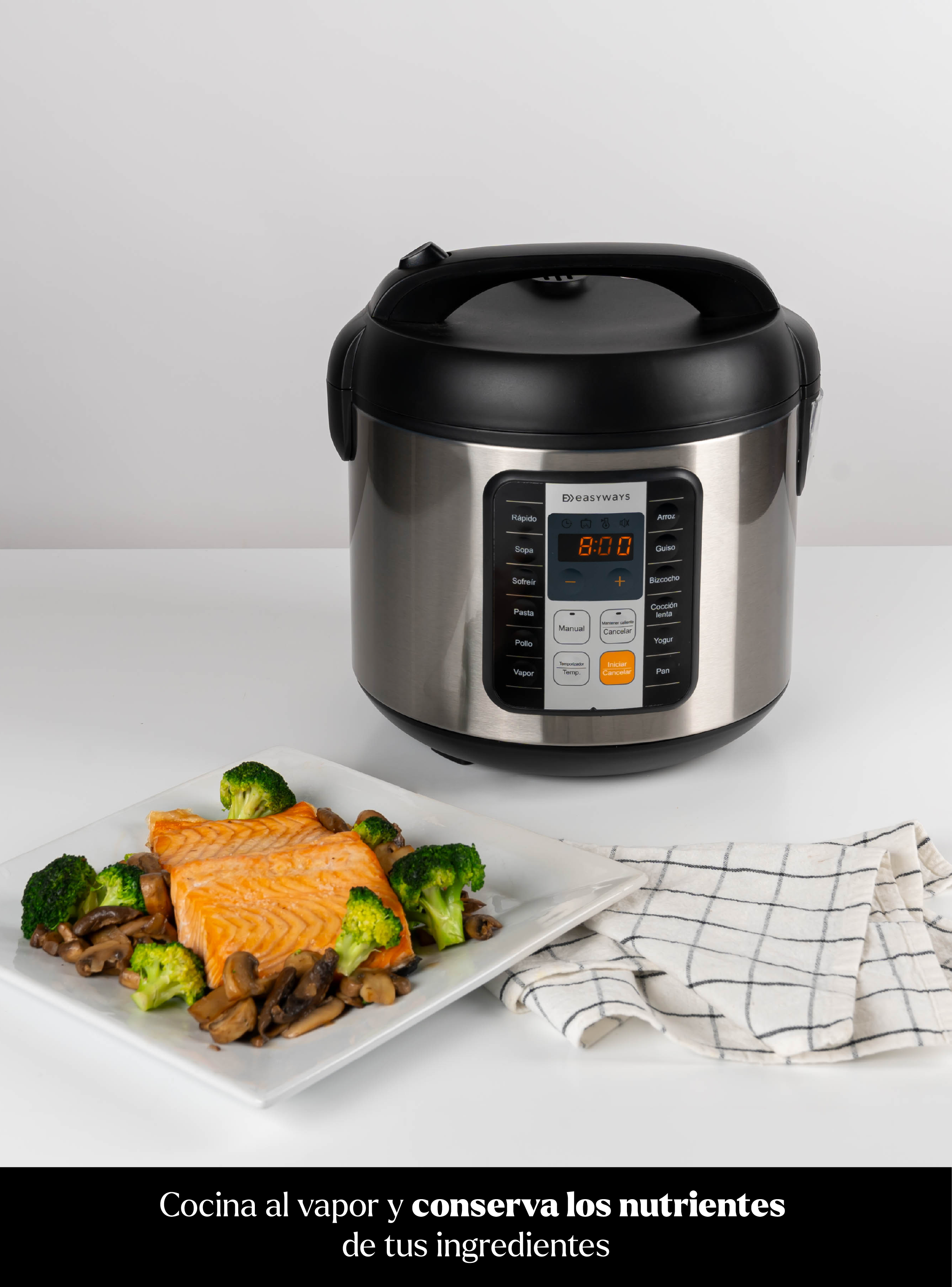 Olla de Cocción MultiCooker Pro 5,5 L EasyWays-4