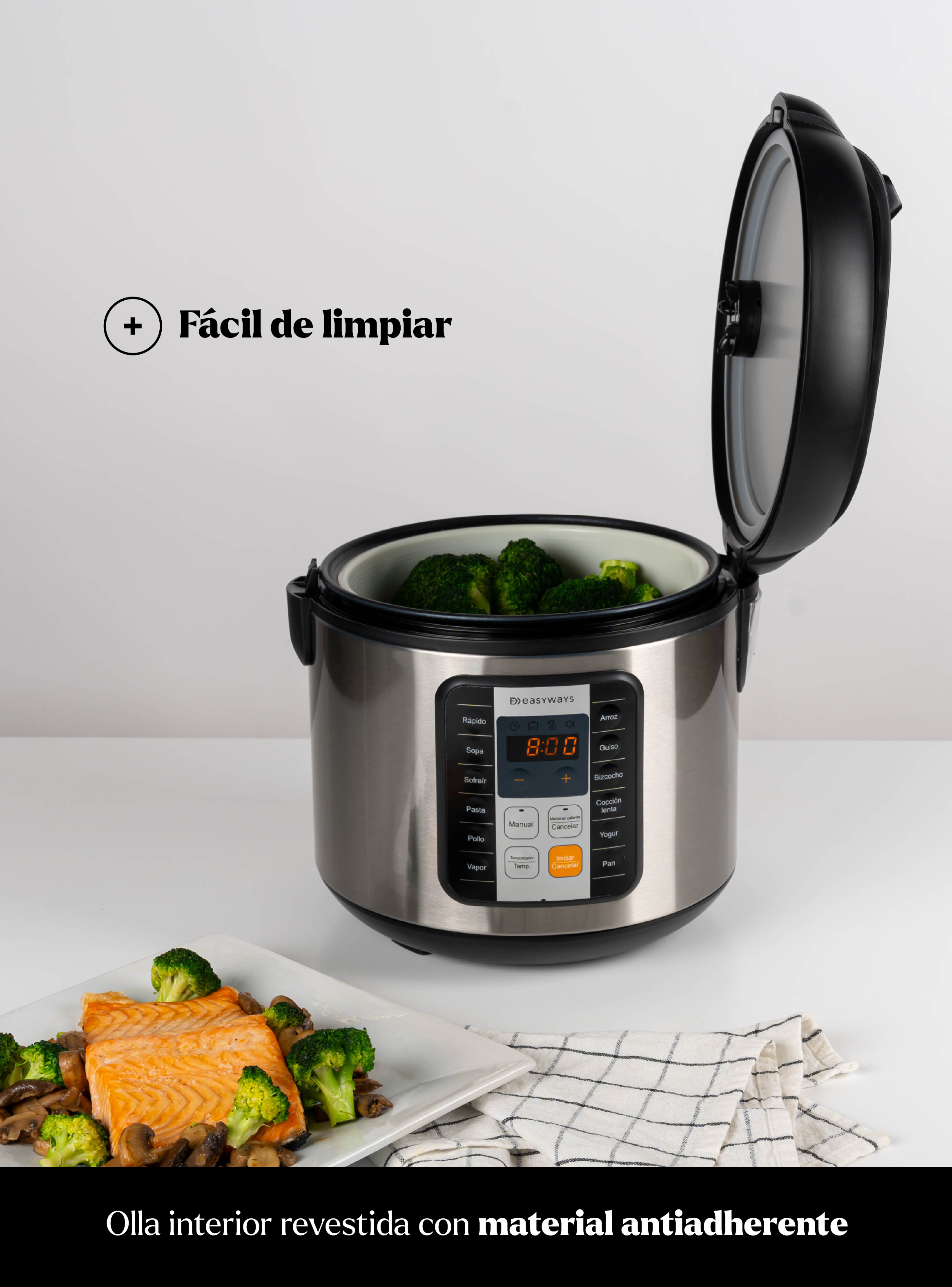 Olla de Cocción MultiCooker Pro 5,5 L EasyWays-5