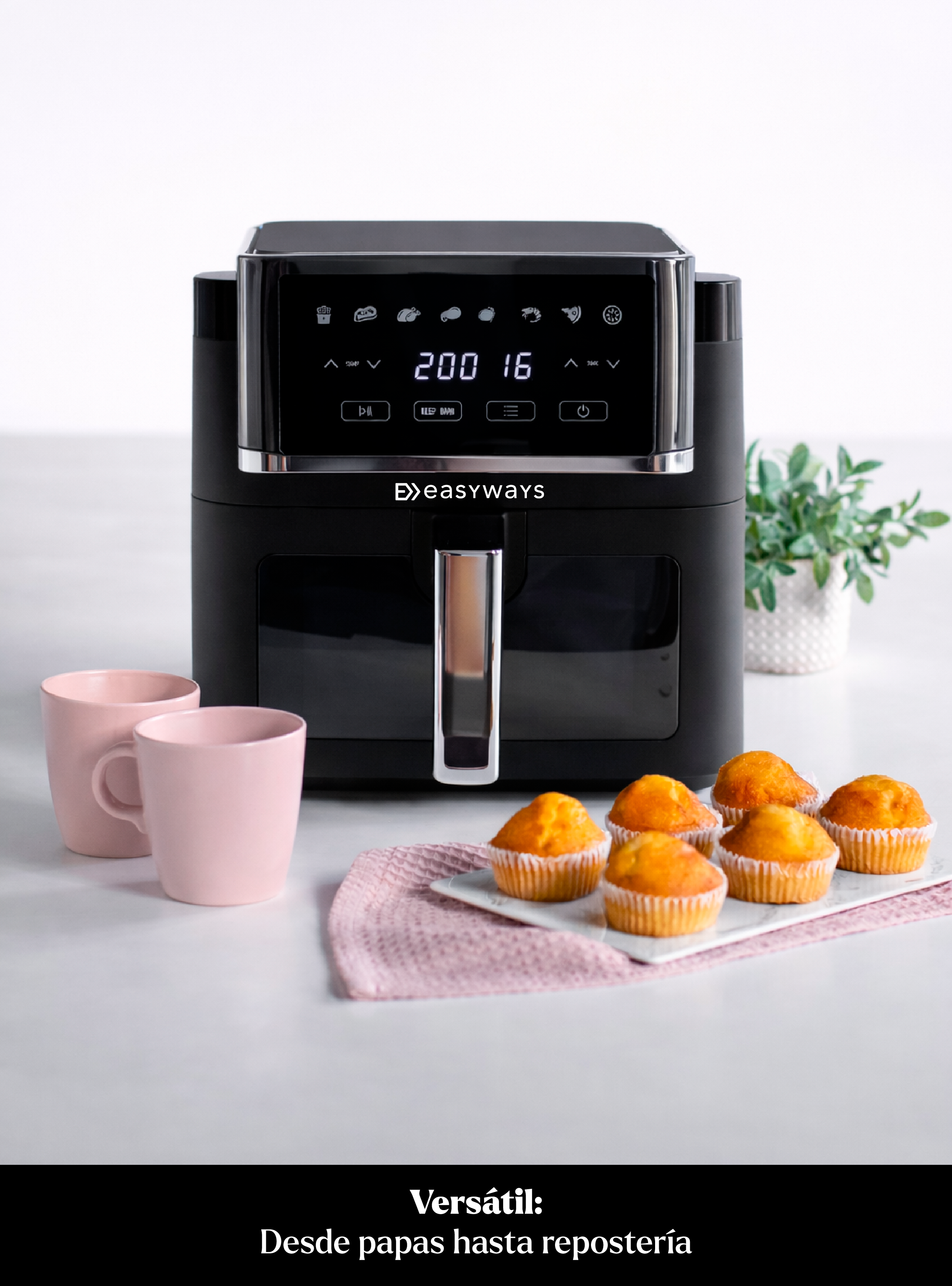 Freidora de Aire Air Fryer Xl prime 7,5L con visor EasyWays-4