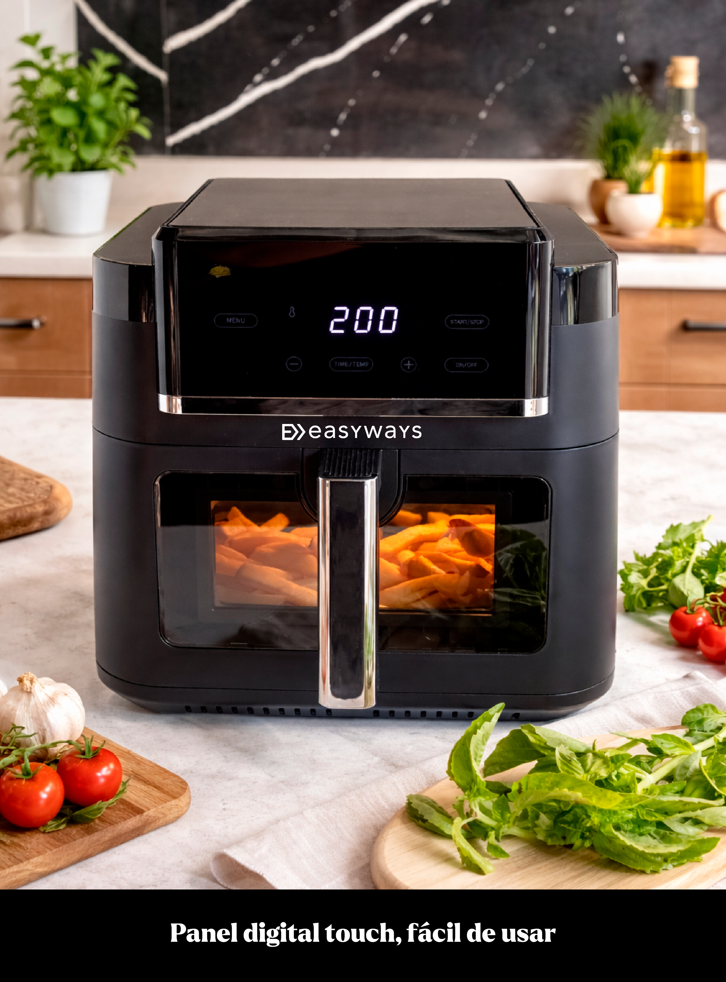 Freidora de Aire Air Fryer Xl prime 7,5L con visor EasyWays-5