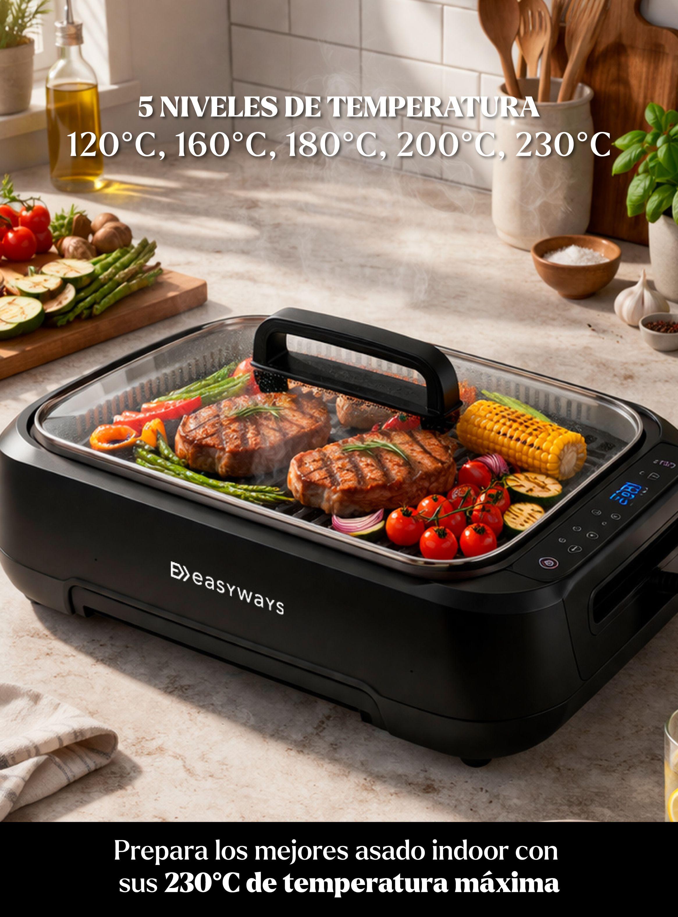 Parrilla Electrica Smokeless Grill Master Negro Easyways-2