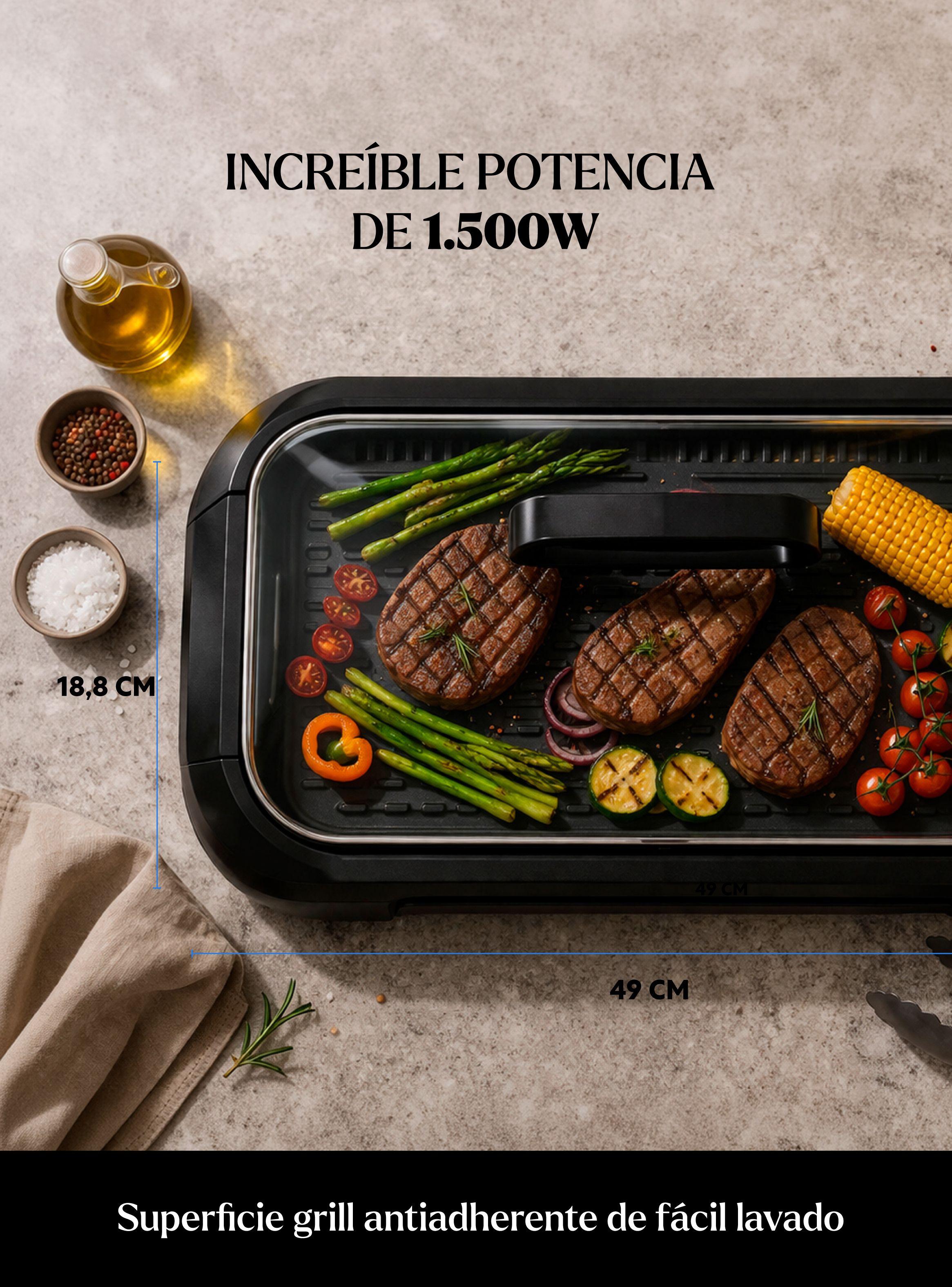 Parrilla Electrica Smokeless Grill Master Negro Easyways-3