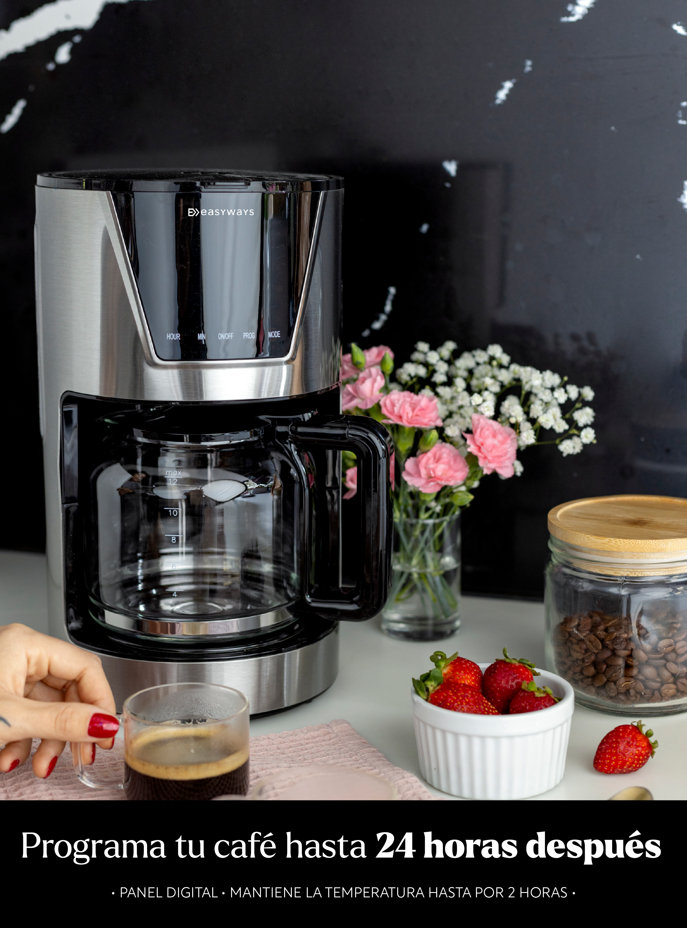 Cafetera de Filtro Goteo Sicilia 12 Tazas EasyWays-2
