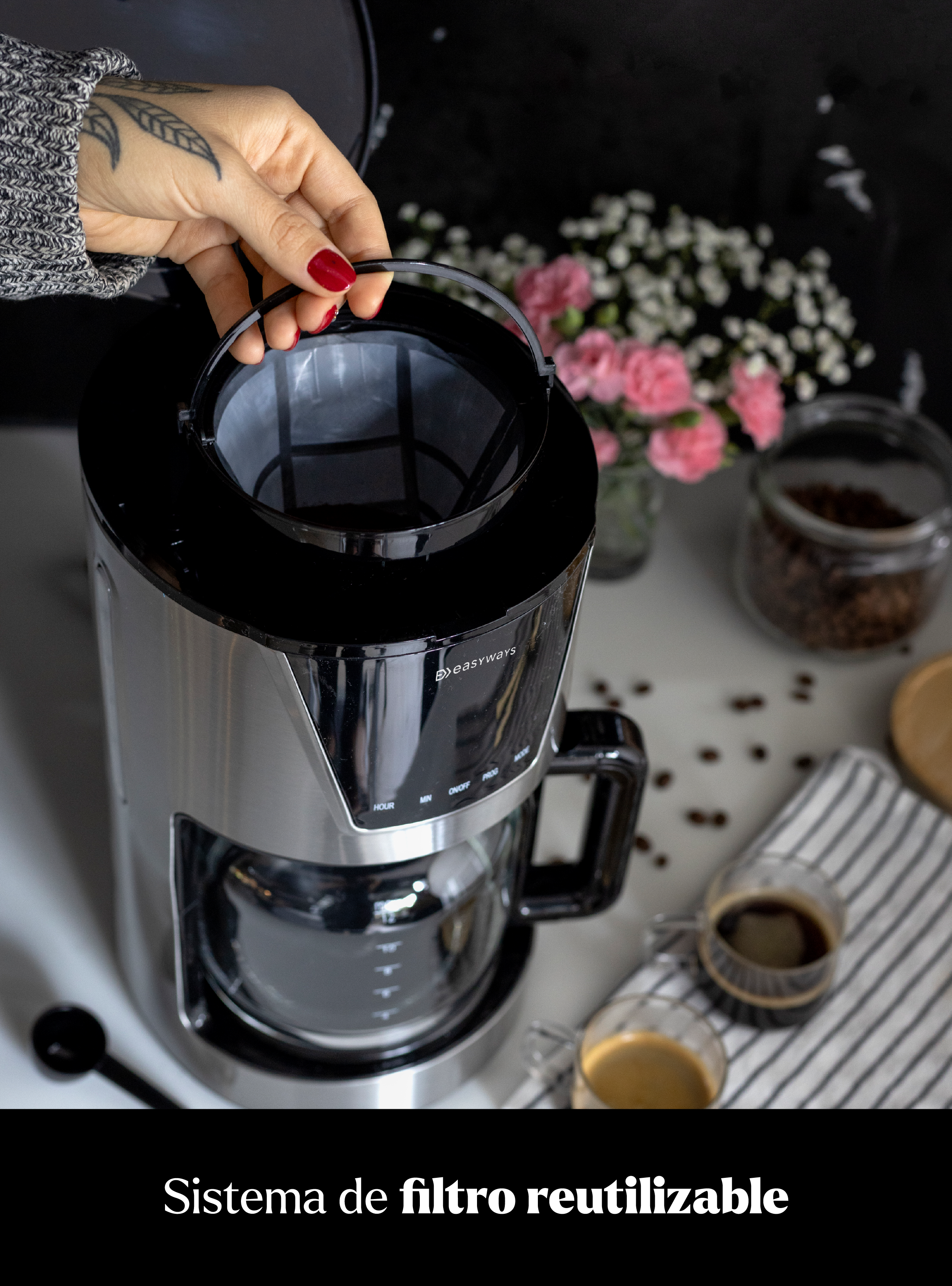 Cafetera de Filtro Goteo Sicilia 12 Tazas EasyWays-3