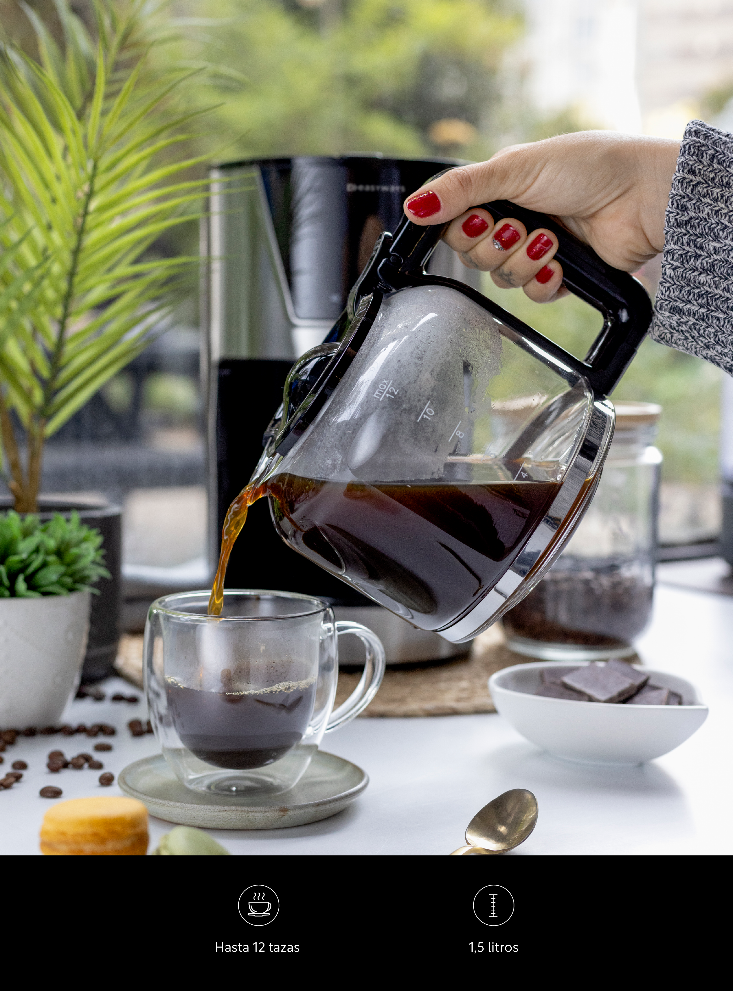 Cafetera de Filtro Goteo Sicilia 12 Tazas EasyWays-4